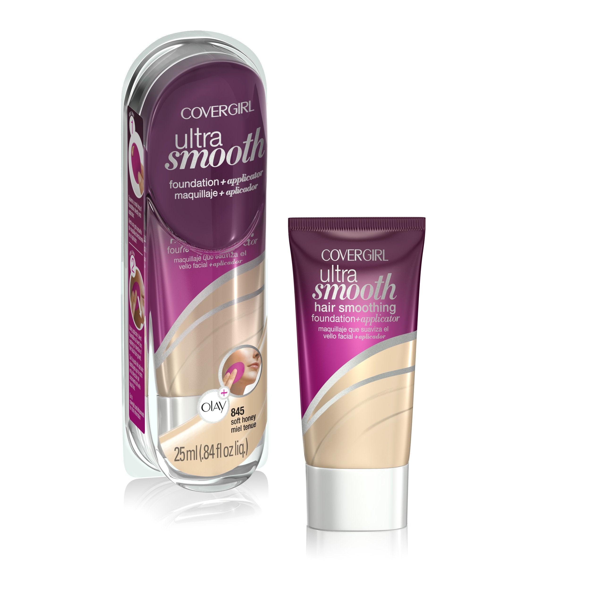 CoverGirl Ultrasmooth Foundation Plus Applicator, Soft Honey 845, 0.85 Fluid Ounce