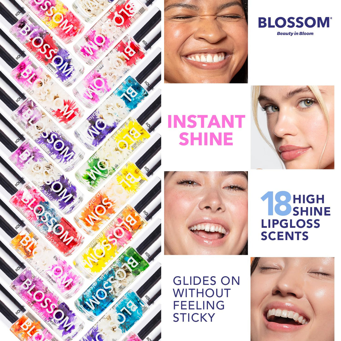 Blossom Roll On Lip Gloss - Raspberry