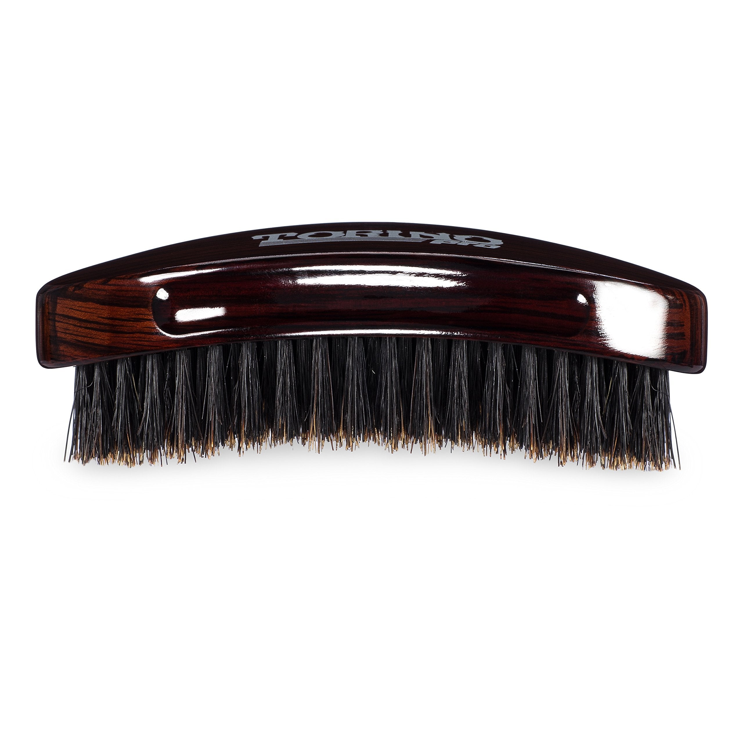 Torino Pro Wave Brush #730 By Brush King - Medium Curve 360 Waves Palm Brush - ALL Purpose 360 Waves Brush