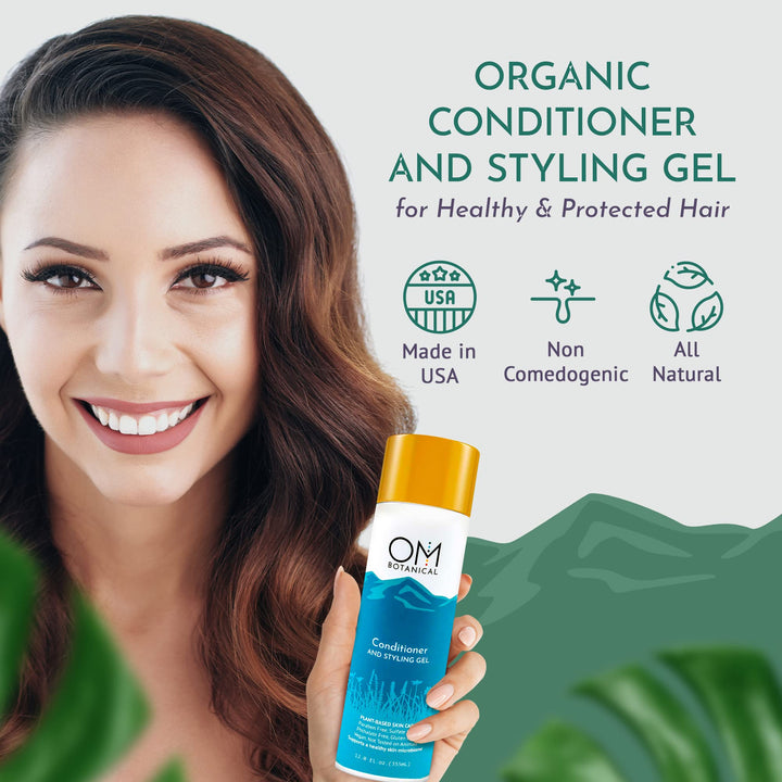 100% Natural Organic Hair Conditioner and Styling Gel...