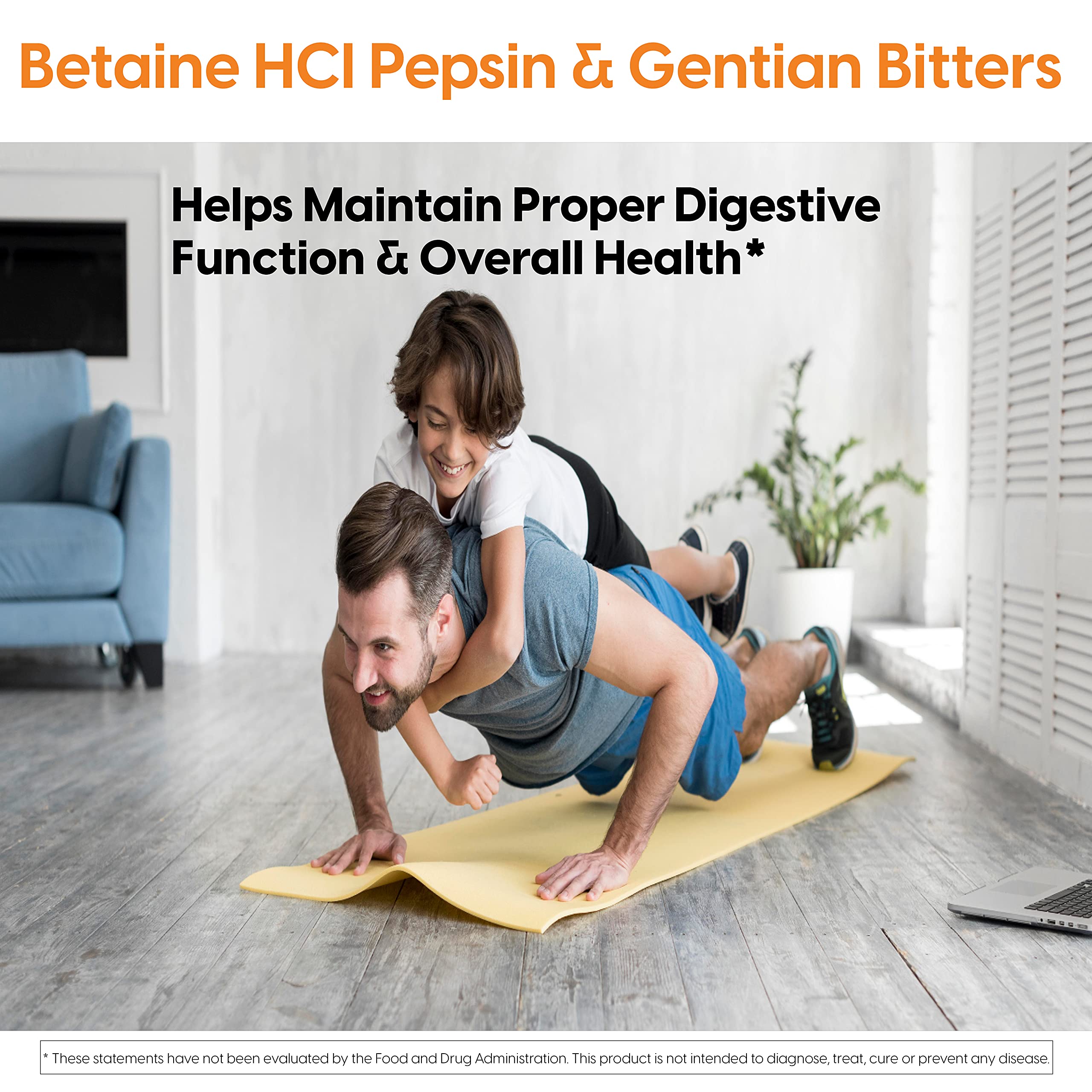 Doctor's Best Betaine HCI Pepsin & Gentian Bitters, Digestive Enzymes for Protein Breakdown & Absorption, Non-GMO, Gluten Free, 120 Caps, Original Version
