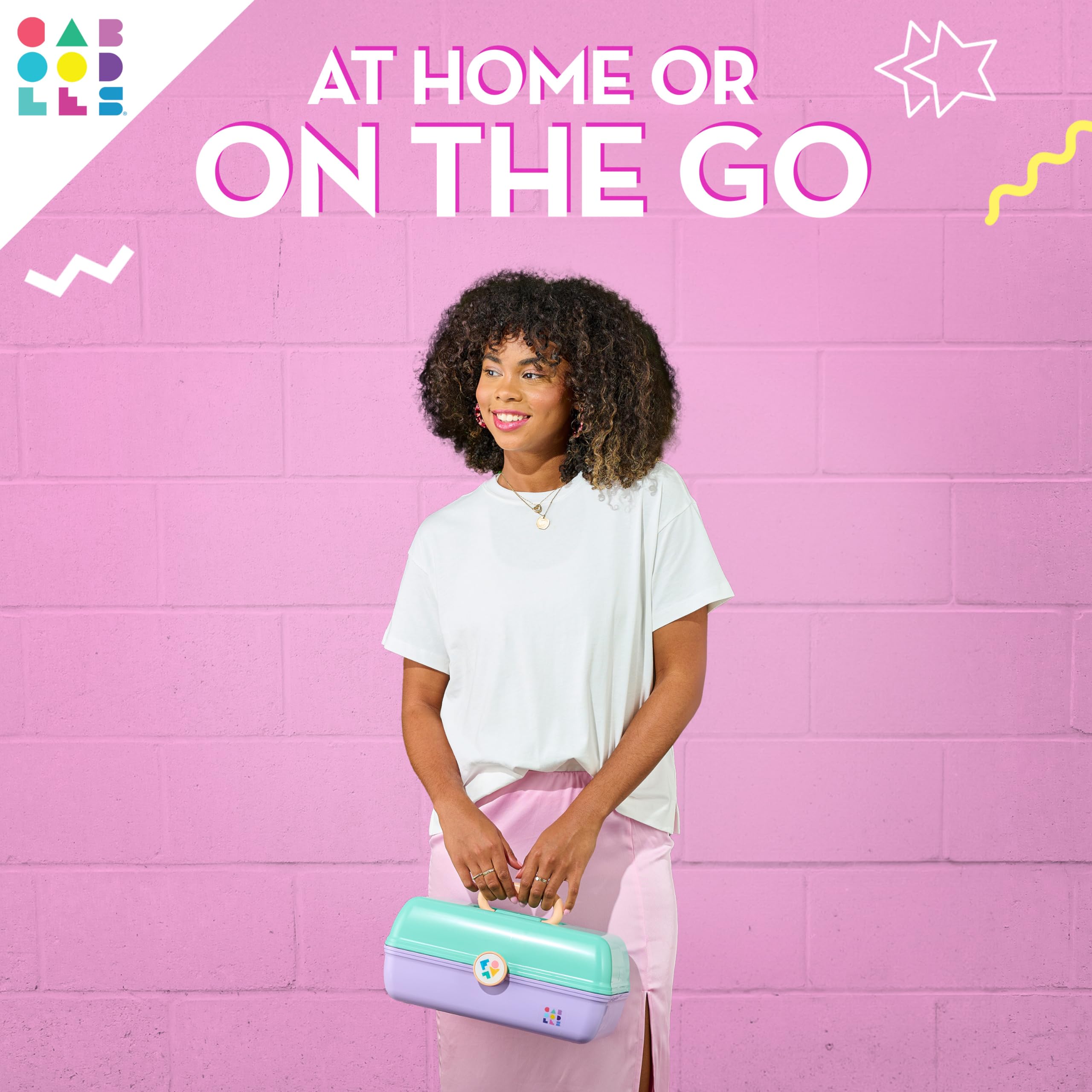 Caboodles Twilight Disco - On-the-go Girl Costmetic Organizer Make-up & Accessory Carry Case, Pink Sparkle