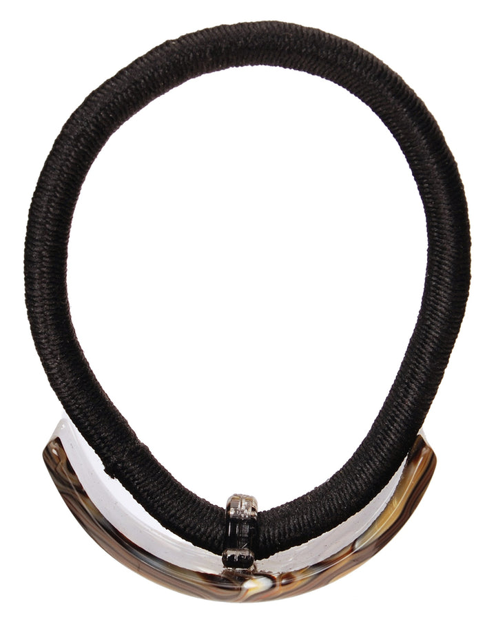 Onyx : France Luxe Rectangle Ponytail Holder - Onyx