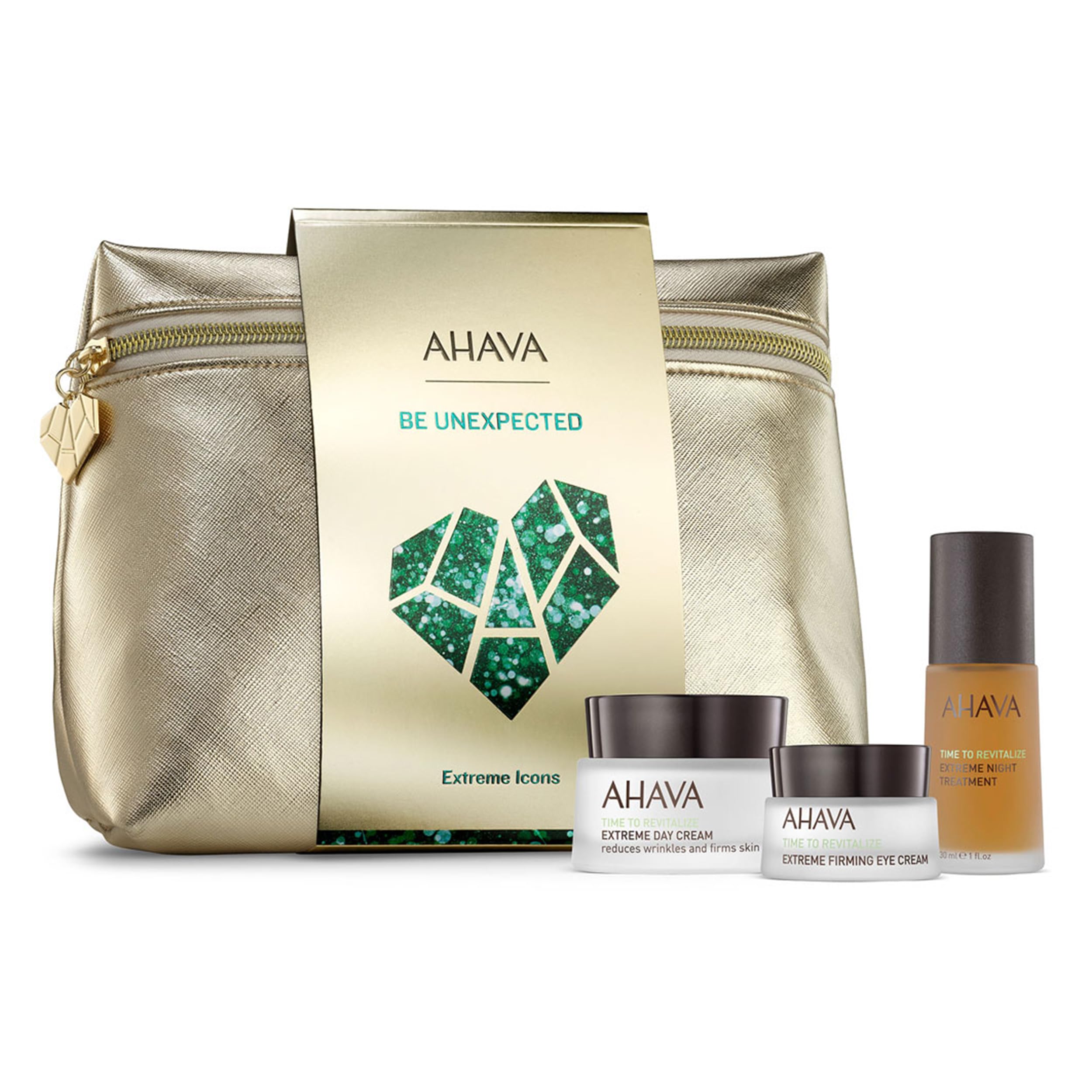 AHAVA Extreme Icons Gift Set - Includes Extreme Night Treatment 1 Fl.Oz, Extreme Day Cream 1.7 Fl.Oz, Extreme Firming Eye Cream 0.5 Fl.Oz, enriched with exclusive Dead Sea mineral blend Osmoter