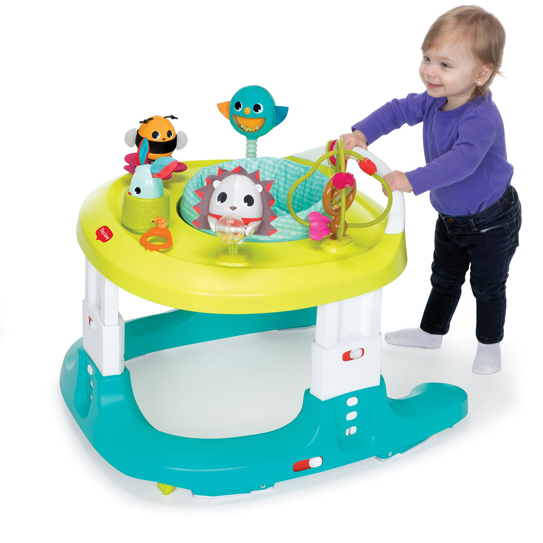 Tiny Love 4-in-1 Here I Grow Mobile Activity Center, Baby Walkers and Activity Center, Baby Activity Center with Interactive Toys and Developmental Activities, Meadow Days