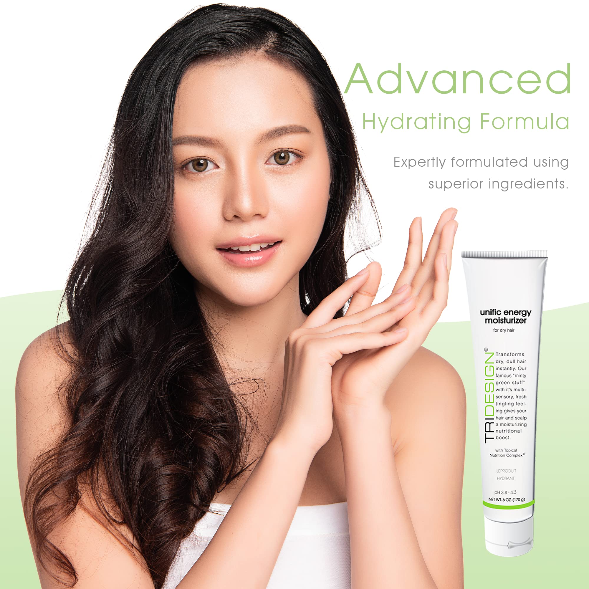 TRI Design Unific Energy Moisturizer Conditioner – Leave In Conditioner for Curly Hair, Anti Frizz Hair Serum & Deep Conditioner for Dry, Damaged Hair – Frizz Control & Hair Care Solution – 6 oz Tube