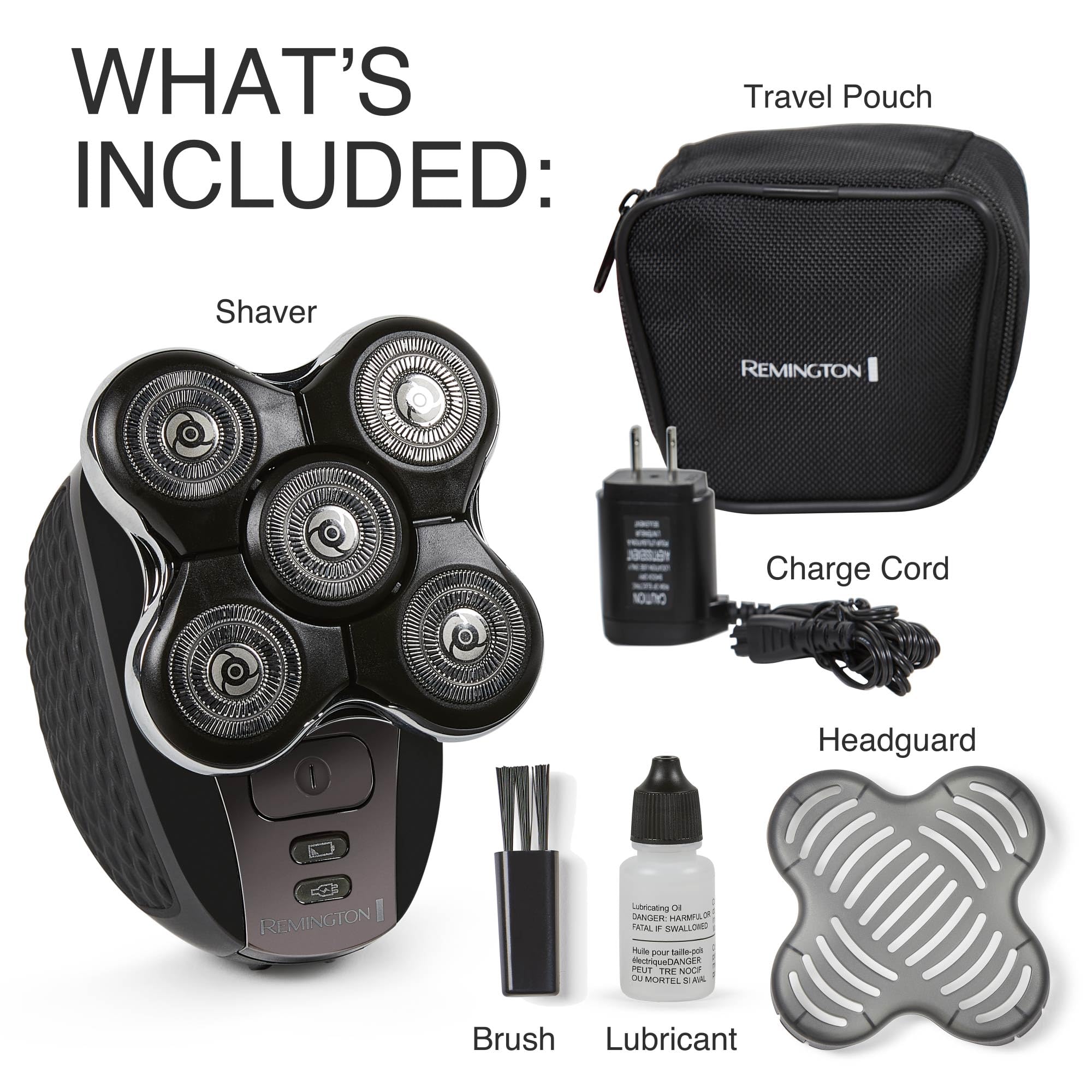 Remington Balder Pro Electric Razor for Head XR7000A - Premier Wet/Dry Bald Head Shaver, Flex Blades for a Close Shave, Cordless Rechargeable, Effortless Head Shaving with Precision Dual Track Heads