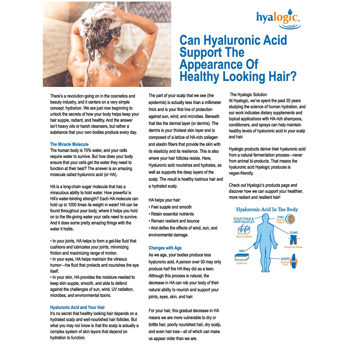 Hyalogic EpisilkShampoo - Moisturizing Shampoo with Hyaluronic Acid (HA), Daily Cleansing Shampoo, Hydrating Shampoo, Detangling Shampoo, Purifying Shampoo for All Hair Types, 10 fl oz.