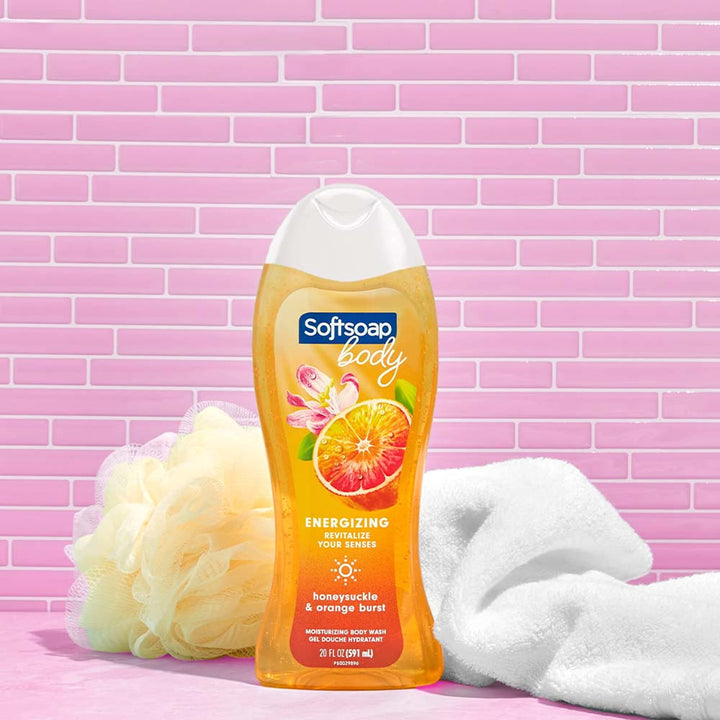 Softsoap Moisturizing Body Wash, Sweet Honeysuckle and Orange - 20 Fluid Ounces (4 Pack)