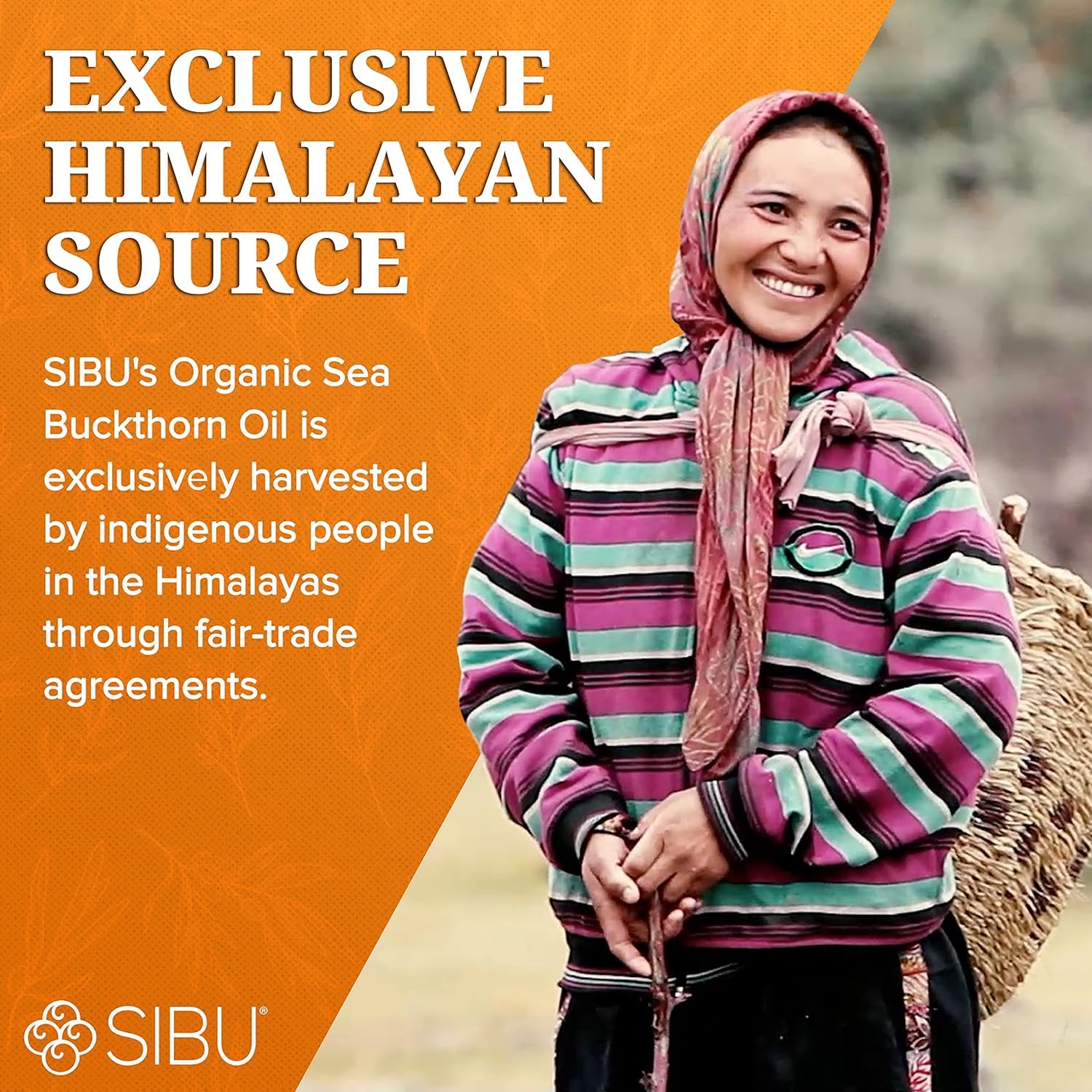 sibu Omega-7 Softgels, Premium Organic Himalayan Sea Buckthorn Oil (180ct, 90 Day Supply) – Supplement for Healthy Skin, Hair, Nails and Dryness