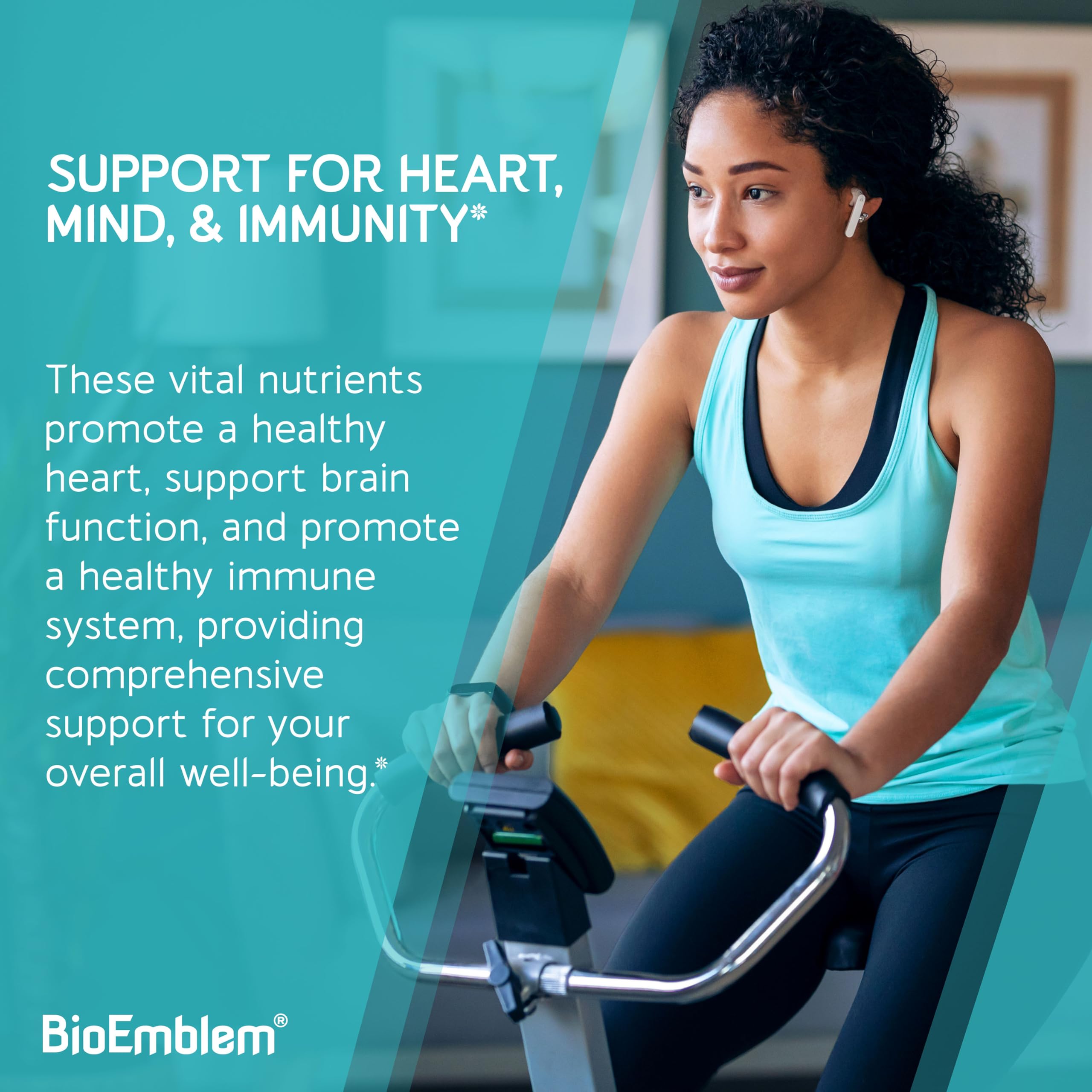 BioEmblem Magnesium Glycinate with Zinc - 300mg Chelated Magnesium Supplement - High Absorption Vegan Non-GMO 2-in-1 Complex - Immune Support, Muscles, Nerves - 90 Capsules