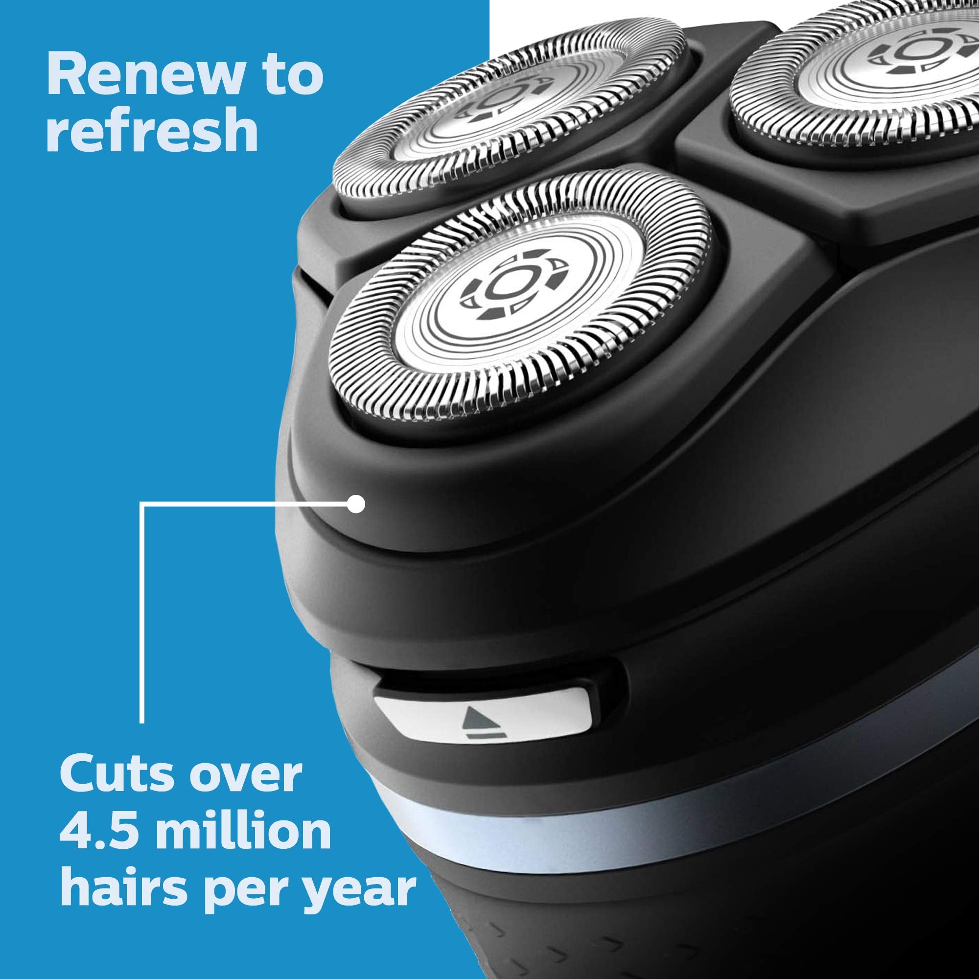 Philips Norelco SH30/52 Shaving Heads, Compatible with Philips Shavers Series 1000, 3000 and 5000, Powerful Performance, Self-Sharpening, 3 Pieces, Model SH30/52