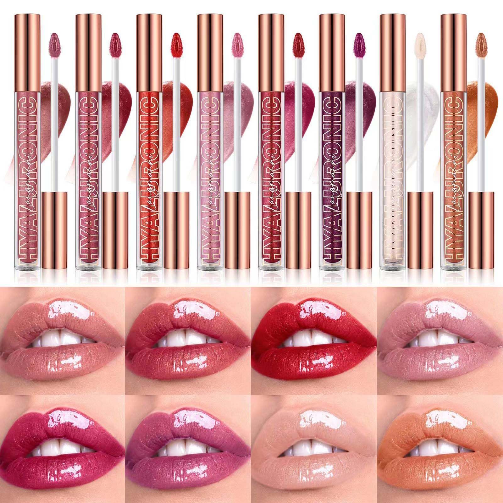 Nude Pink Lip Gloss Lip Plumper Gloss Tinted Glitter Lipgloss Lip Oil Teens Moisturizing Lipstick Lip Balm High Shine And Vegan Plumping Lip Gloss For Women Girls Long-Lasting Dry Lip Care (03)