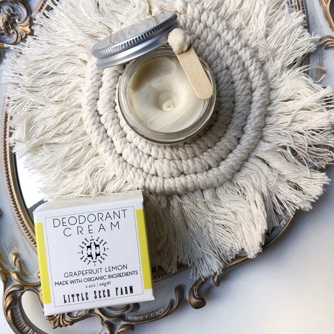 Little Seed Farm Deodorant Cream, Grapefruit Lemon, 2.4 Ounce