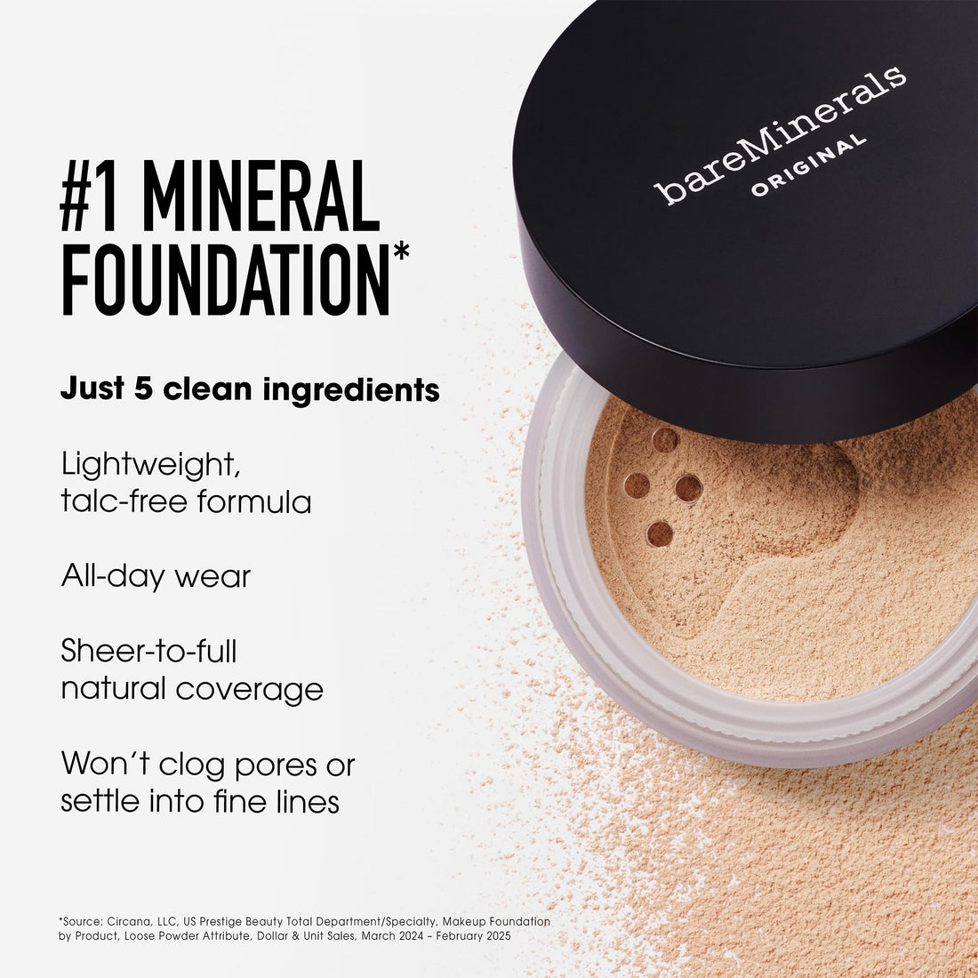 bareMinerals Deluxe Original Loose Mineral Foundation SPF 15 - Holiday Limited Edition Size $88 value – Medium
