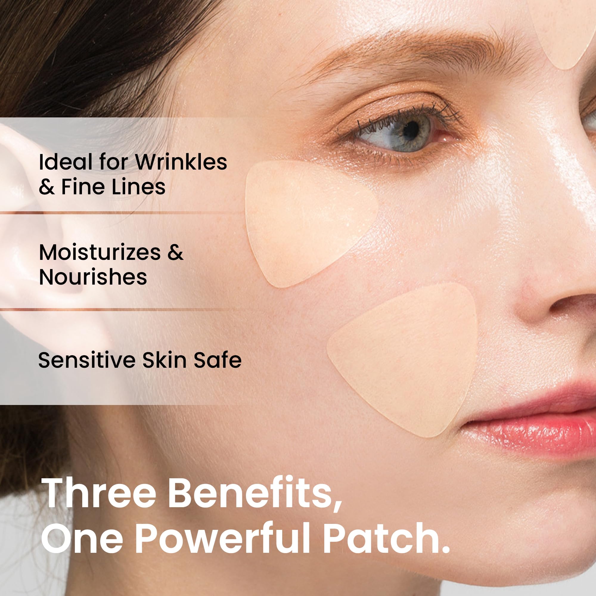 NURIVE Advanced Wrinkle Patches 60ct | Smile Line, Frown Line Wrinkle Patches | Wrinkle Patches for Facial Korean Skin Care | Face Wrinkle Tape Invisible Overnight with Retinol & Collagen