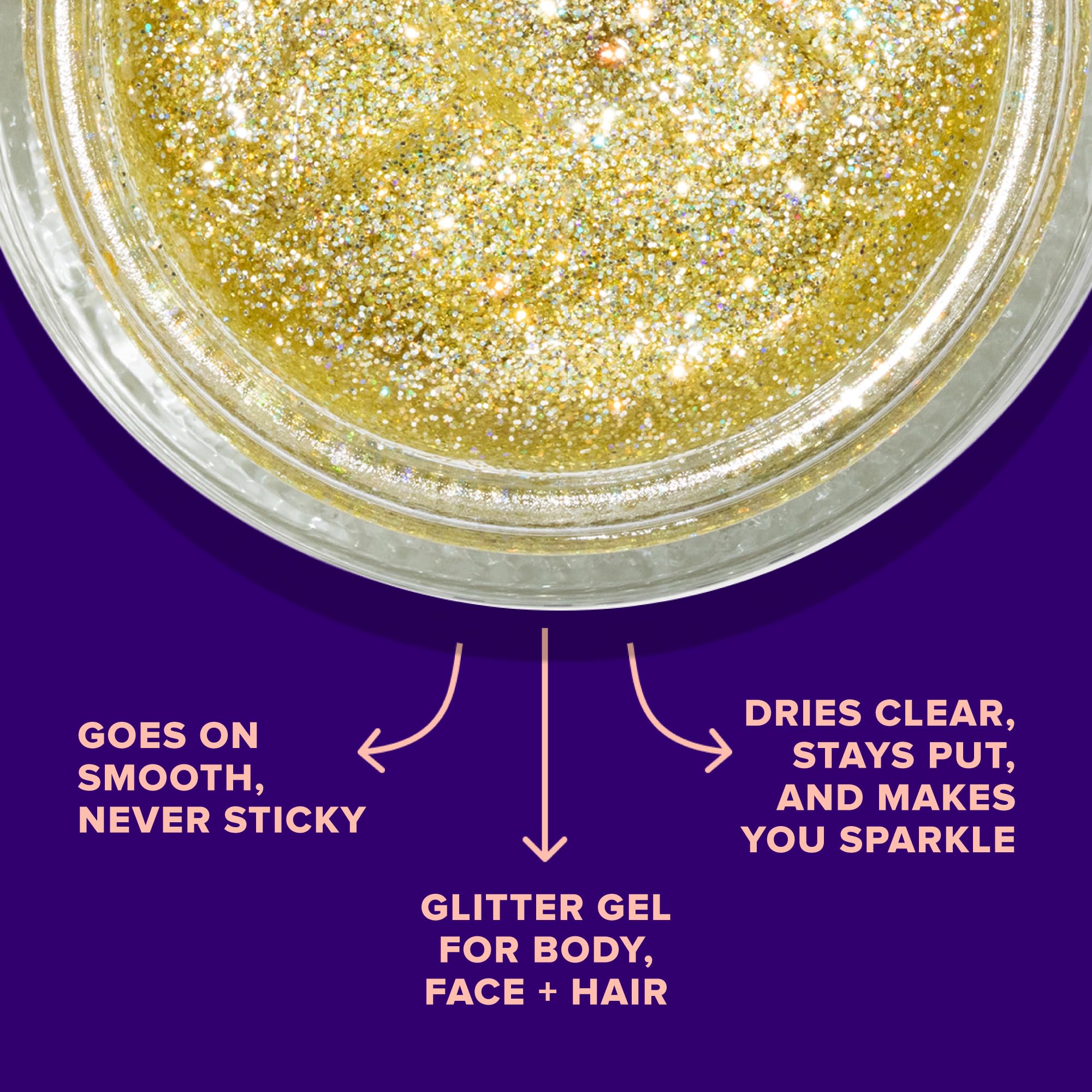 Unicorn Snot Face & Body Glitter - Cosmetic-Grade Holographic Glitter Gel - Makeup for Festivals, Raves, Anime Cosplay - Safe for Face, Easy Application & Removal, 1.7oz Gold (Bling)