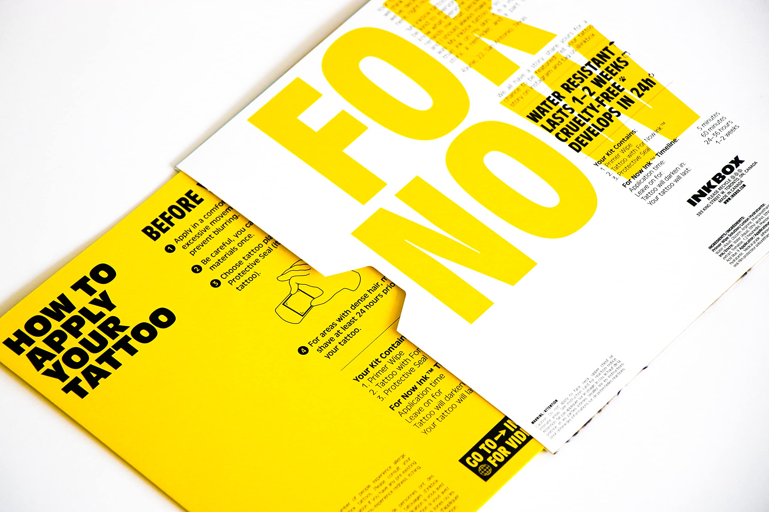 Inkbox Temporary Tattoos, Semi-Permanent Tattoo, One Premium Easy Long Lasting, Waterproof Temp Tattoo with For Now Ink - Lasts 1-2 Weeks, Earth Tattoo, 7 x 2 in, Anywhere