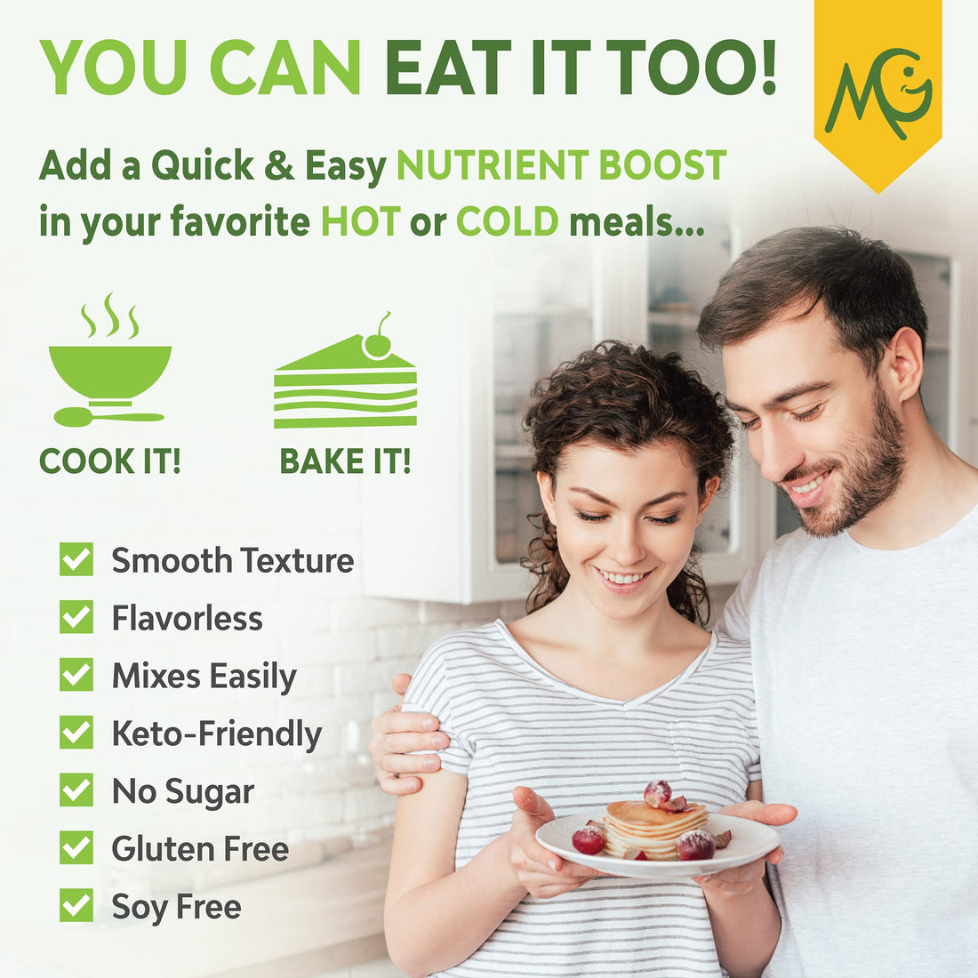 MariGold Grass-fed Collagen Peptides Powder Unflavored 1LB - 100% Pure, Type I & III Bovine Hydrolyzed Collagen, Non-GMO, Hormone-Gluten-Dairy Free, Keto-Friendly, Easy to Mix