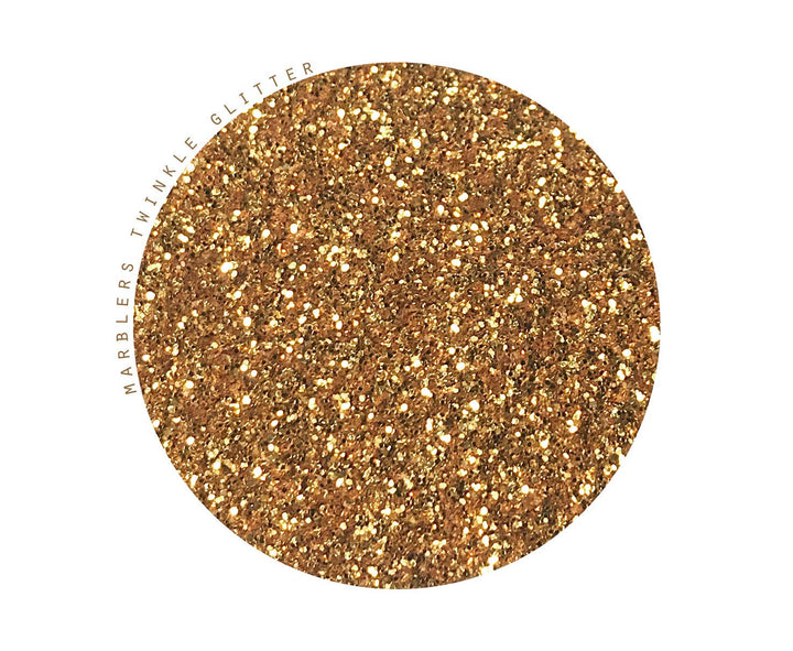MARBLERS Twinkle Glitter [Dark Gold] 3oz (85g) | Fine | Non-Toxic, Vegan, Cruelty-Free | Face, Body, Eyeshadow, Hair, Festival, Party Makeup | Nail Art, Polish | Resin, Tumbler, Slime, Craft