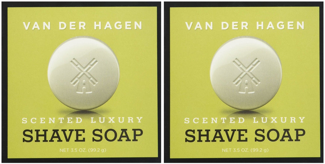 Van Der Hagen Men's Luxury Scented Shave Soap, 3.5 Ounce (Pack of 2)