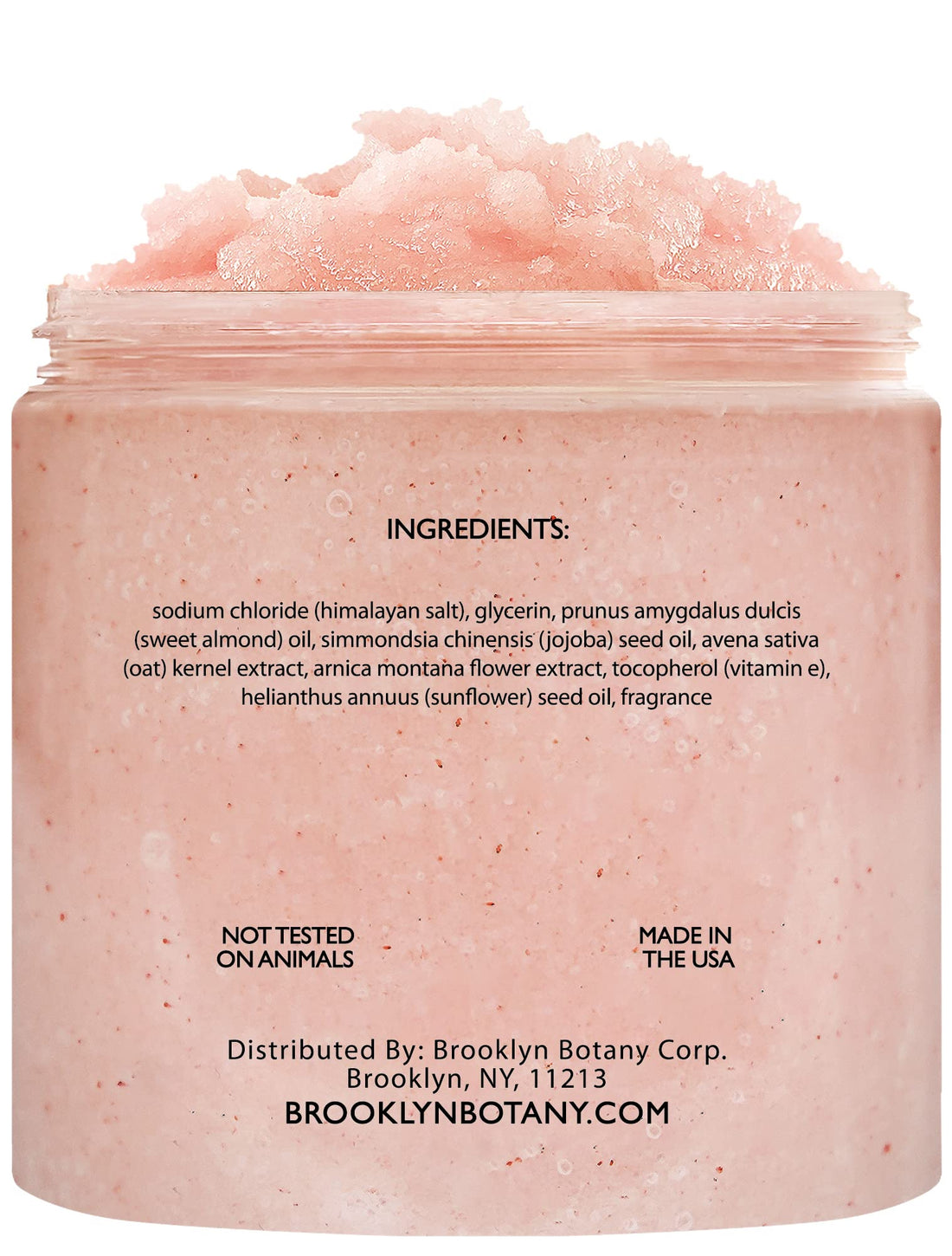 Brooklyn Botany Himalayan Salt Body Scrub - Moisturizing and Exfoliating Body, Face, Hand, Foot Scrub - Fights Stretch Marks, Fine Lines, Wrinkles - Great Gifts for Women & Men - 10 oz