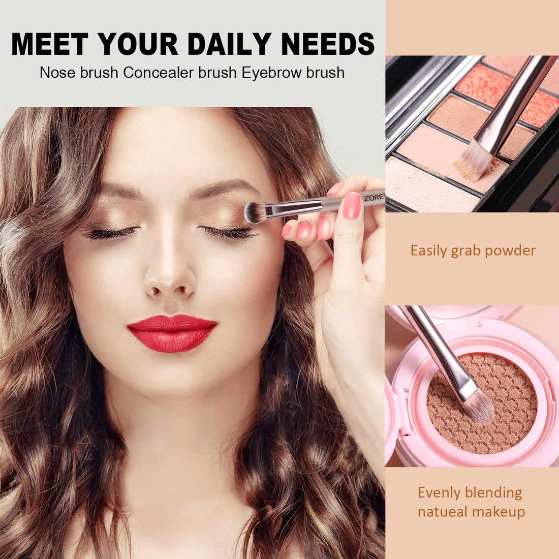 ZOREYA Makeup Brushes, 15 Pcs Professional Premium Synthetic Brush Set, Foundation Powder Concealers Eye shadows Blush Makeup Brush Set (Champagne Gold)