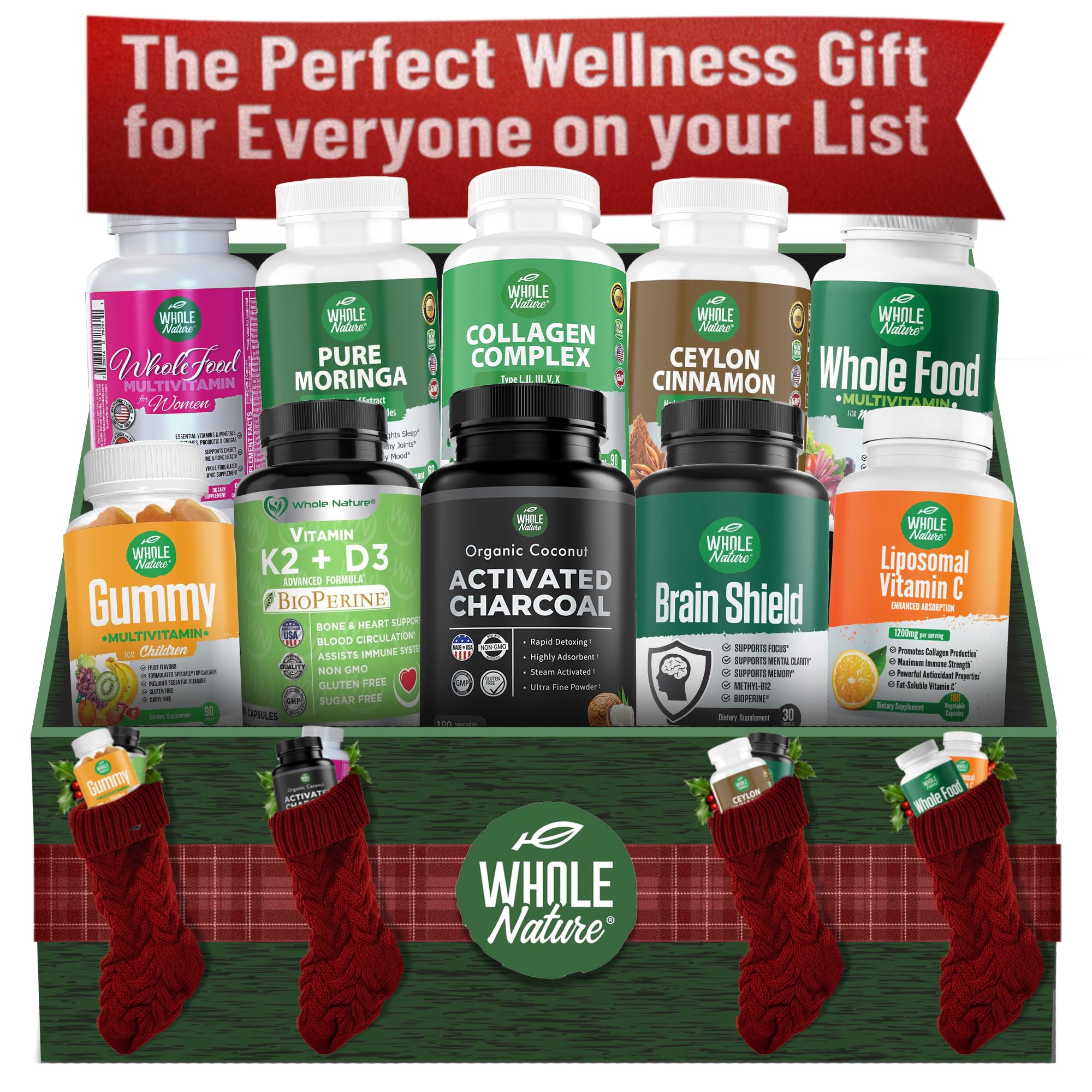 WHOLE NATURE Whole Food Multivitamin for Women - with B12 Methyl Folate, Womens Multi Vitamin Minerals, Probiotics and Omegas. Vegan Vitamins for Women. Non GMO Daily Supplement Plus- 90 Capsules