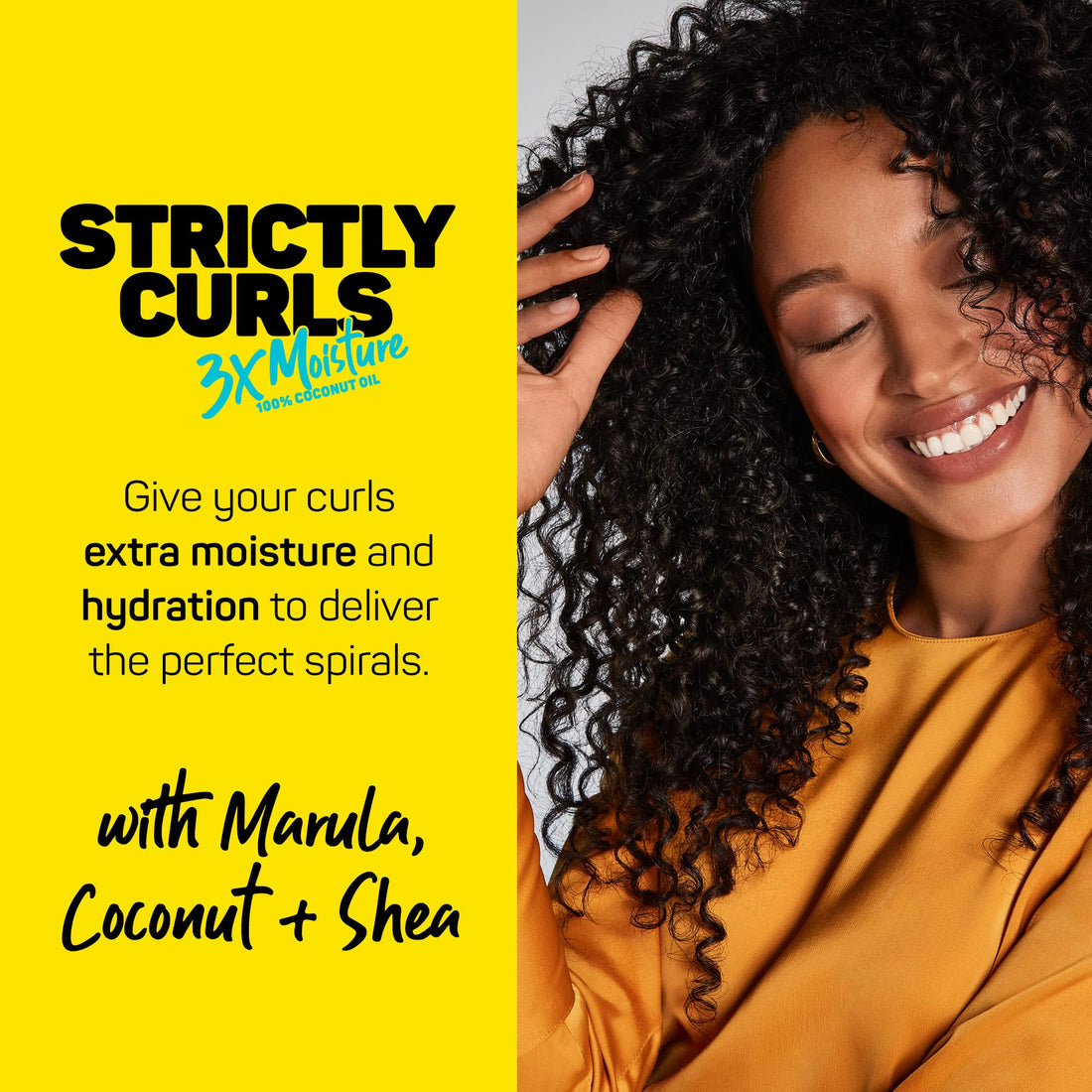 Marc Anthony Strictly Curls 3x Moisture Deep Shampoo & Conditioner for Curl Defining & Anti Frizz - Shea Butter, Marula Oil, Aloe & Coconut Oil - Sulfate Free Color Safe for Dry Damaged Curly Hair