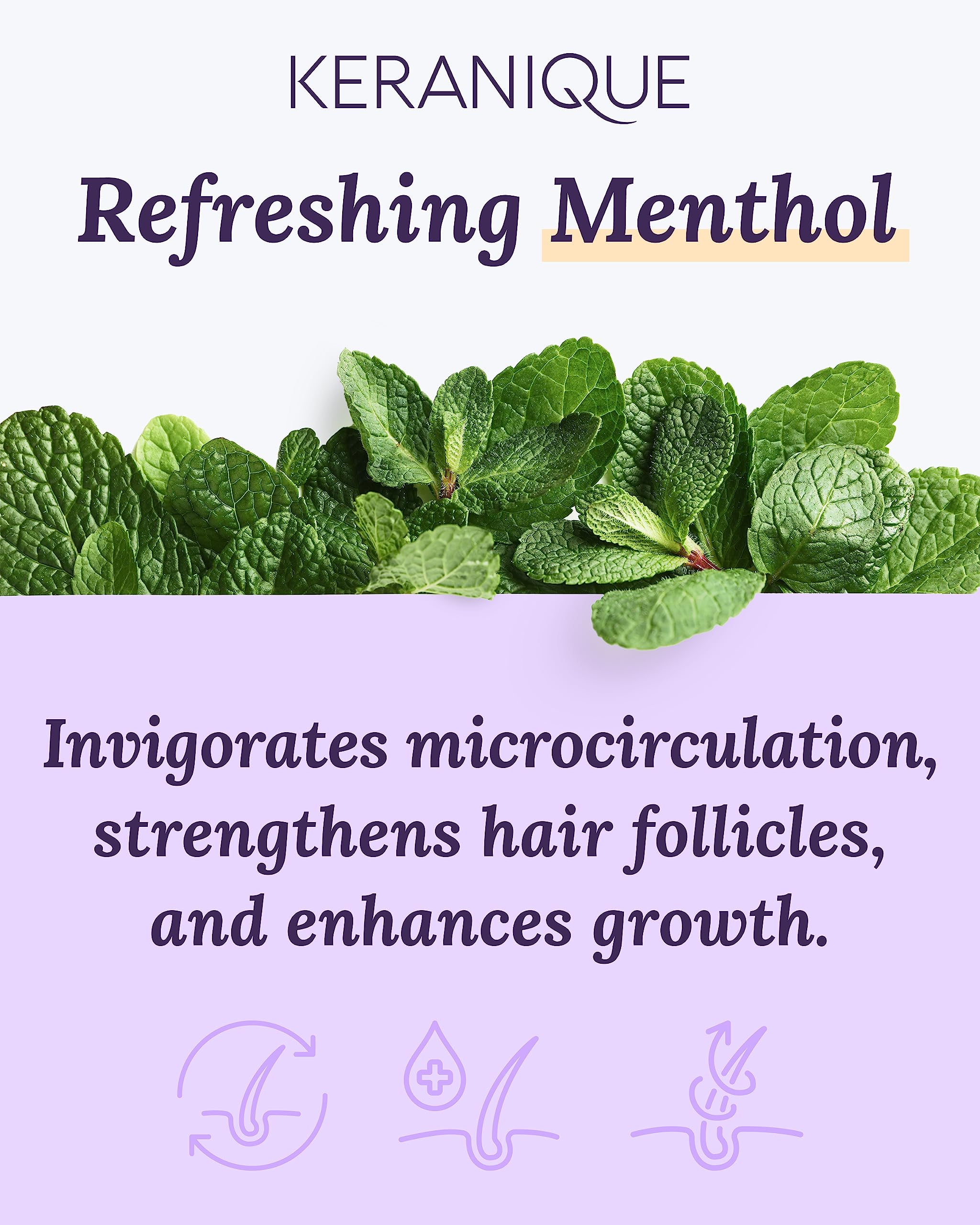 Keranique Volumizing Keratin Conditioner for Thinning Hair, Hair Regrowth | Keratin Amino Complex, Free of Sulfates, Dyes and Parabens, 8 Fl Oz