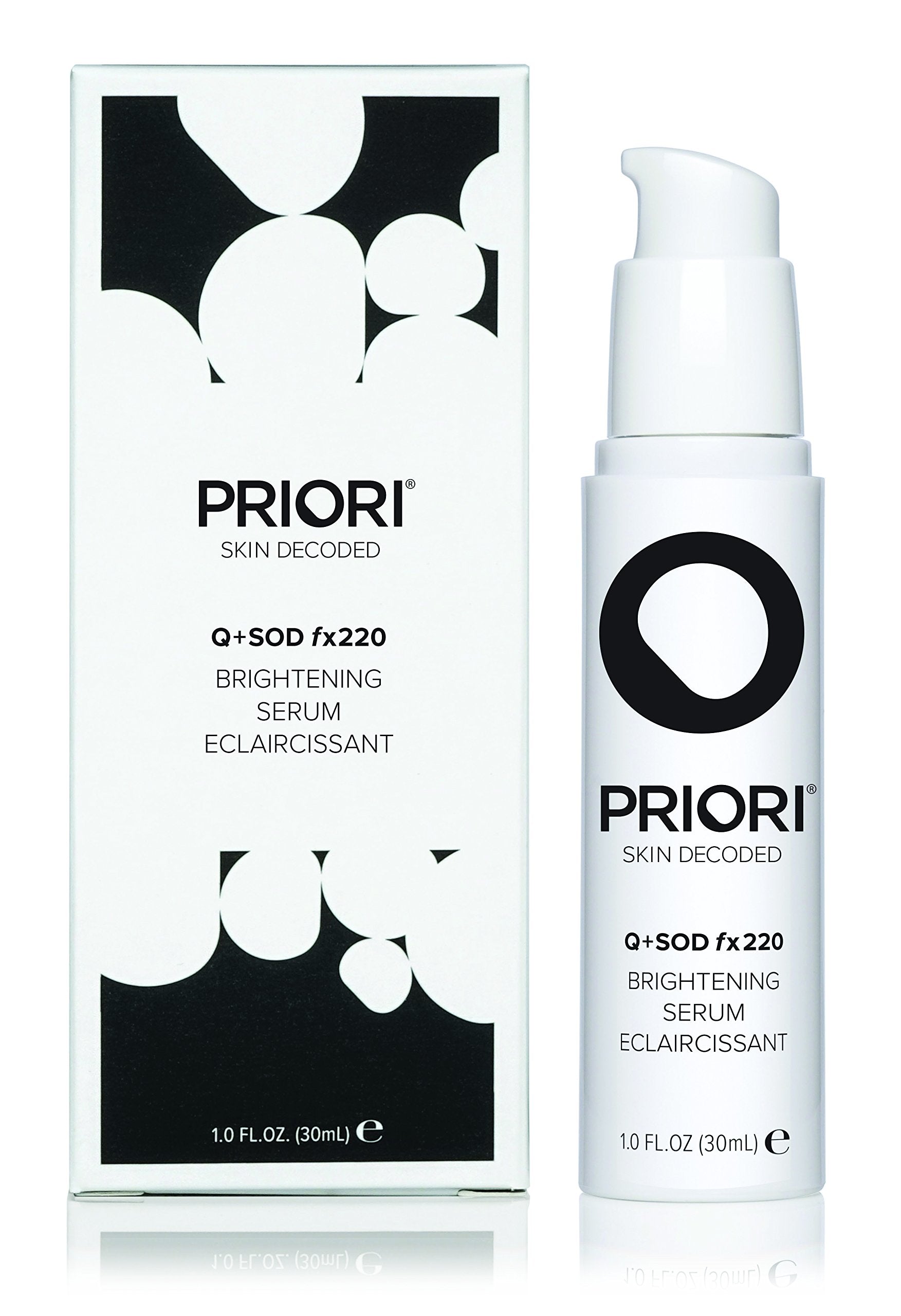 Priori Q+ SOD Fx 220 Brightening Serum Retinol Face Resurfacing 1 oz (30ml)