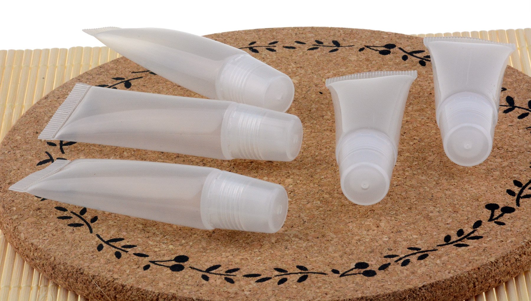 30 Pcs : Wowlife 8ml Mini Clear Empty Lip Gloss Balm Container Soft Tubes Makeup Box (30 Pcs)