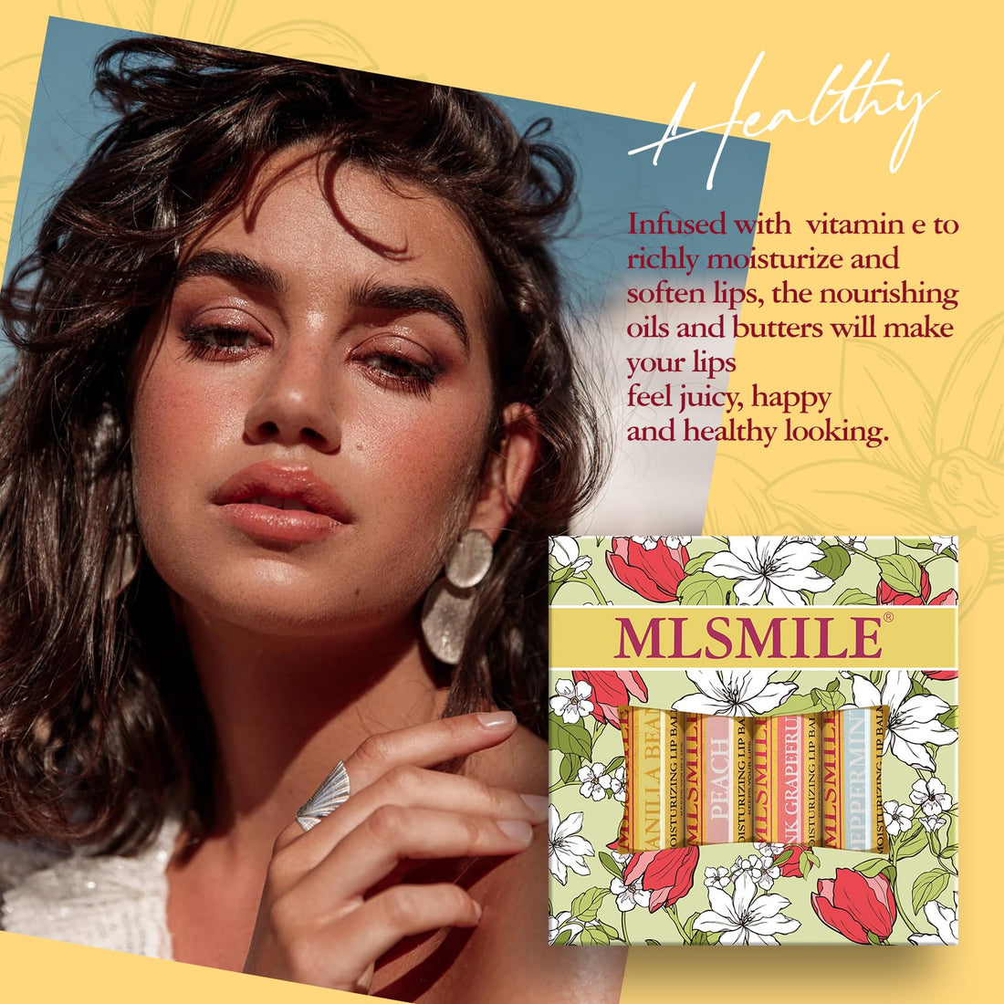 4PCS Lip Balm Set Lip Care with Vitamin E fruity Moisturizing lip balm,Beeswax Classic Set,Original Beeswax Moisturizing Lip Balm,Prevents & Soothes Dry, Chapped Lips Moisturize all day