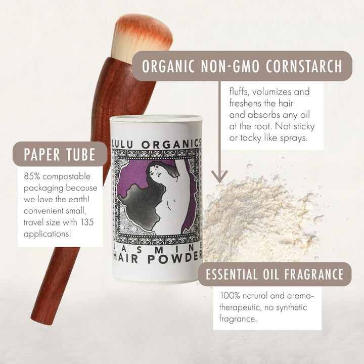 Organic Jasmine Travel Size Hair Powder 1oz