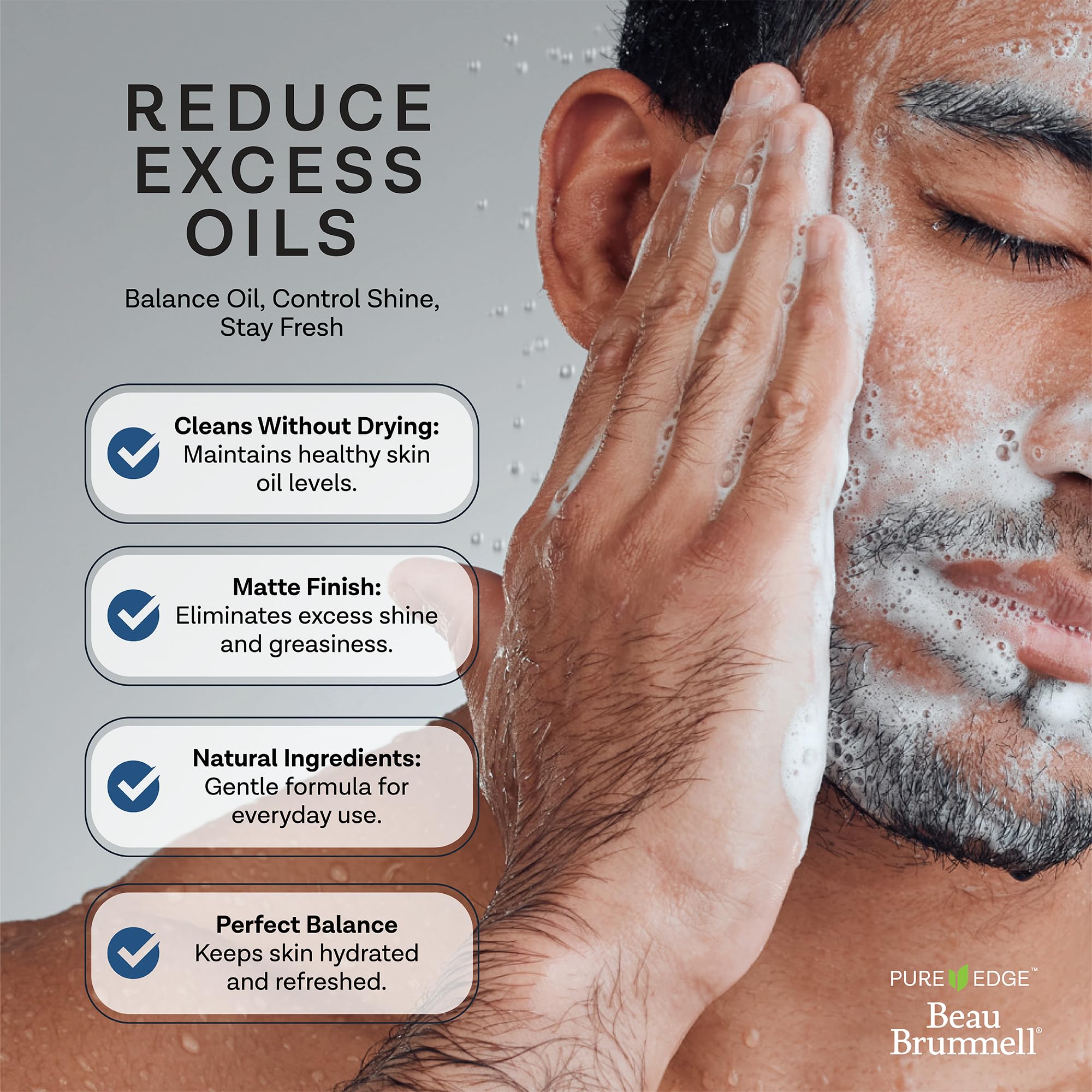 The Gentlemen's Face Wash by Beau Brummell for Men | An Activated Charcoal Daily Facial Cleanser | Expertly Formulated Men's Skin Care - 8 fl. oz. by Beau Brummell