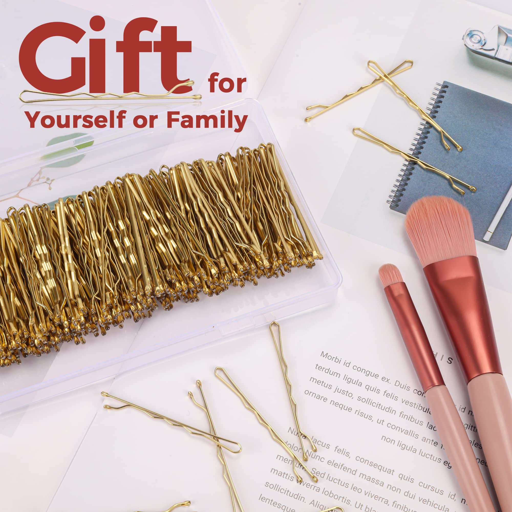 300 Pcs Bobby Pins Blonde, Hair Pins for Women Girls and Kids (Blonde)