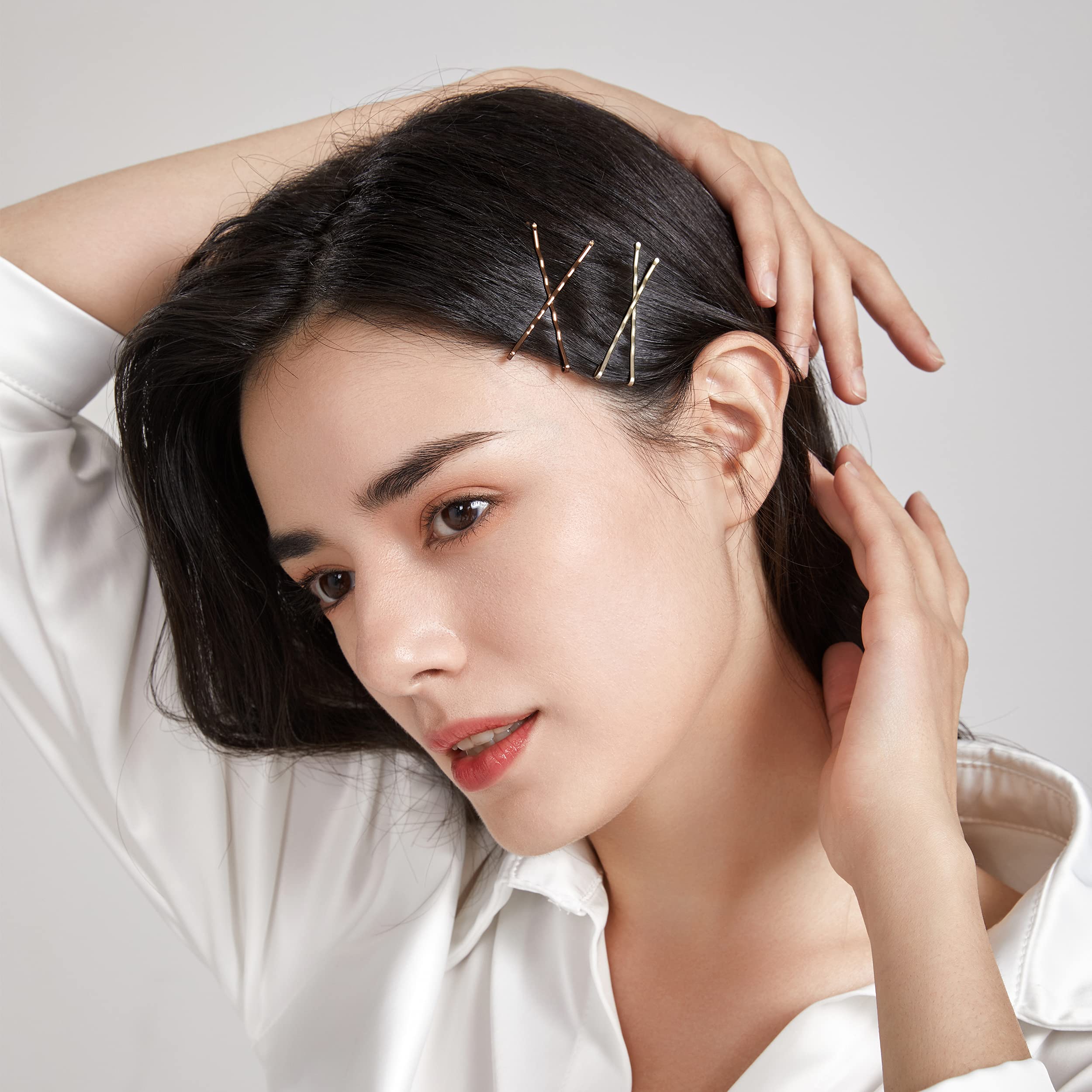 Dofash 100Pcs Bobby Pins Hair Pins Steel Hair Clips 3.5Cm/1.38 Hair Accessories With Gift Box For Girls (Black)