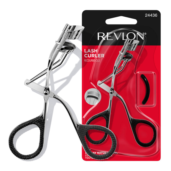 Revlon Natural Curl Lash Curler, Gives a Natural Eyelash Lift, with Finger Grips for a Non Slip Grip, Easy to Use, 1 Count