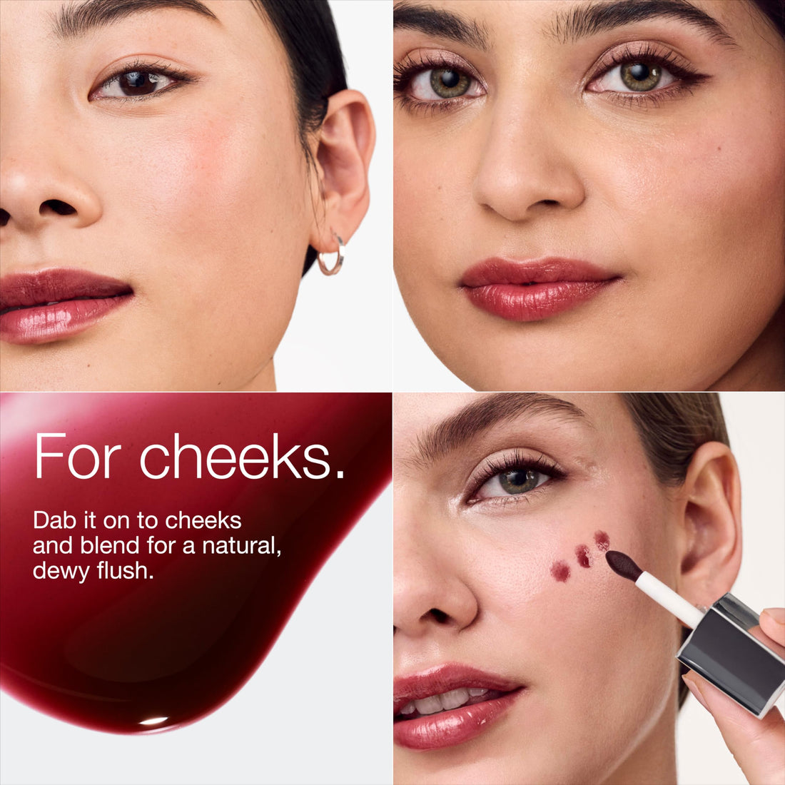 Clinique Pop Lip + Cheek Tinted Oil | Conditions Lips + Gives Cheeks a Natural, Dewy Flush, Black Honey
