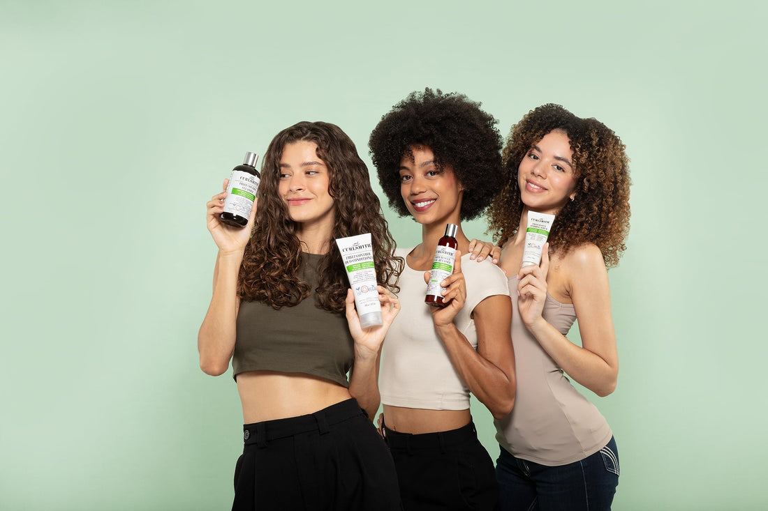 CURLSMITH - Frizz Control Cleanser, Gentle Hydrating Hair Shampoo, for All Curl Types, Long Lasting Frizz Control, Vegan, 355ml/12 fl oz