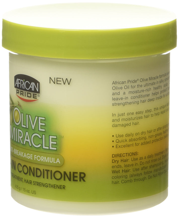 African Pride Olive Miracle Leave-in Conditioner Creme 15oz