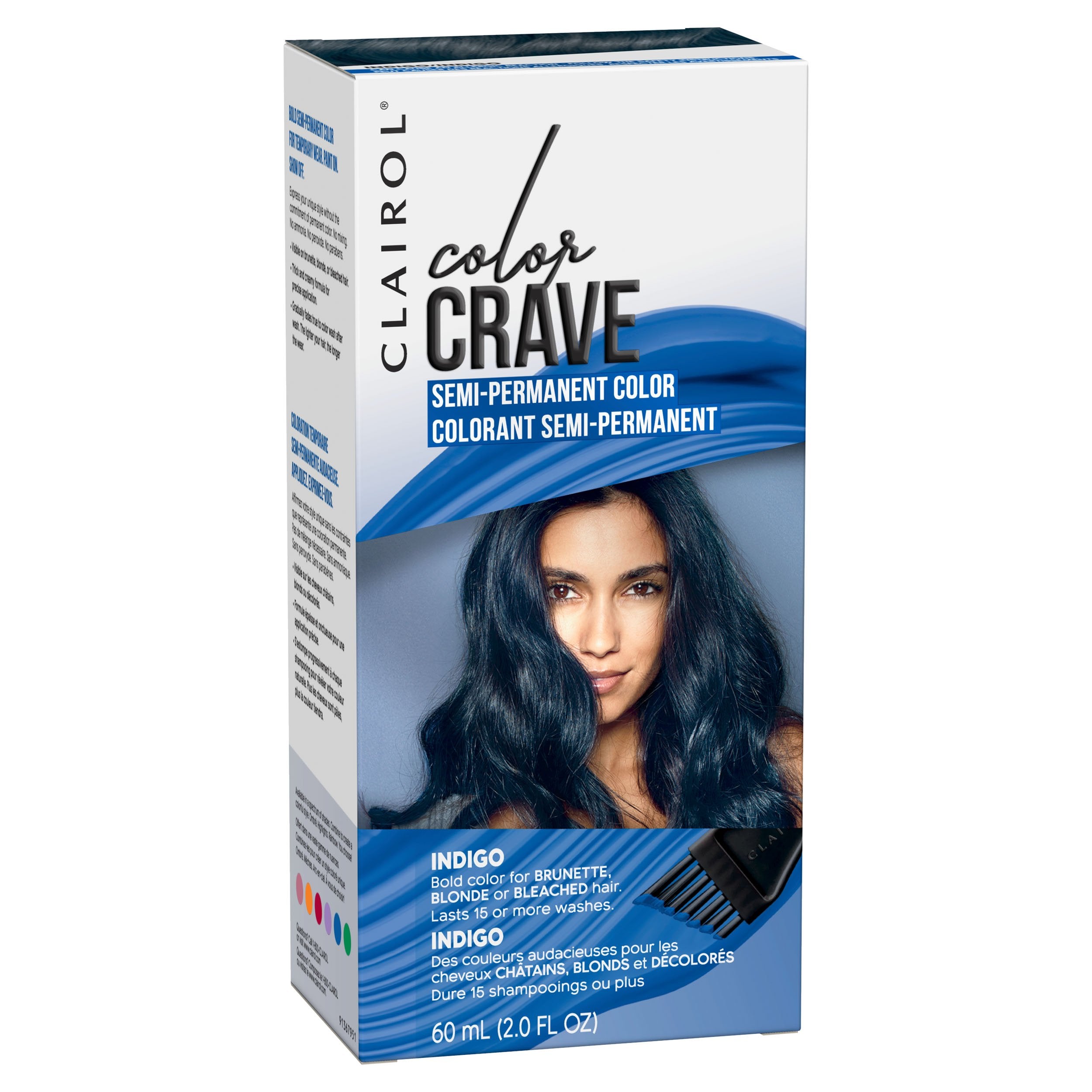 Clairol Color Crave Semi-Permanent Hair Dye, Indigo Hair Color, 1 Count