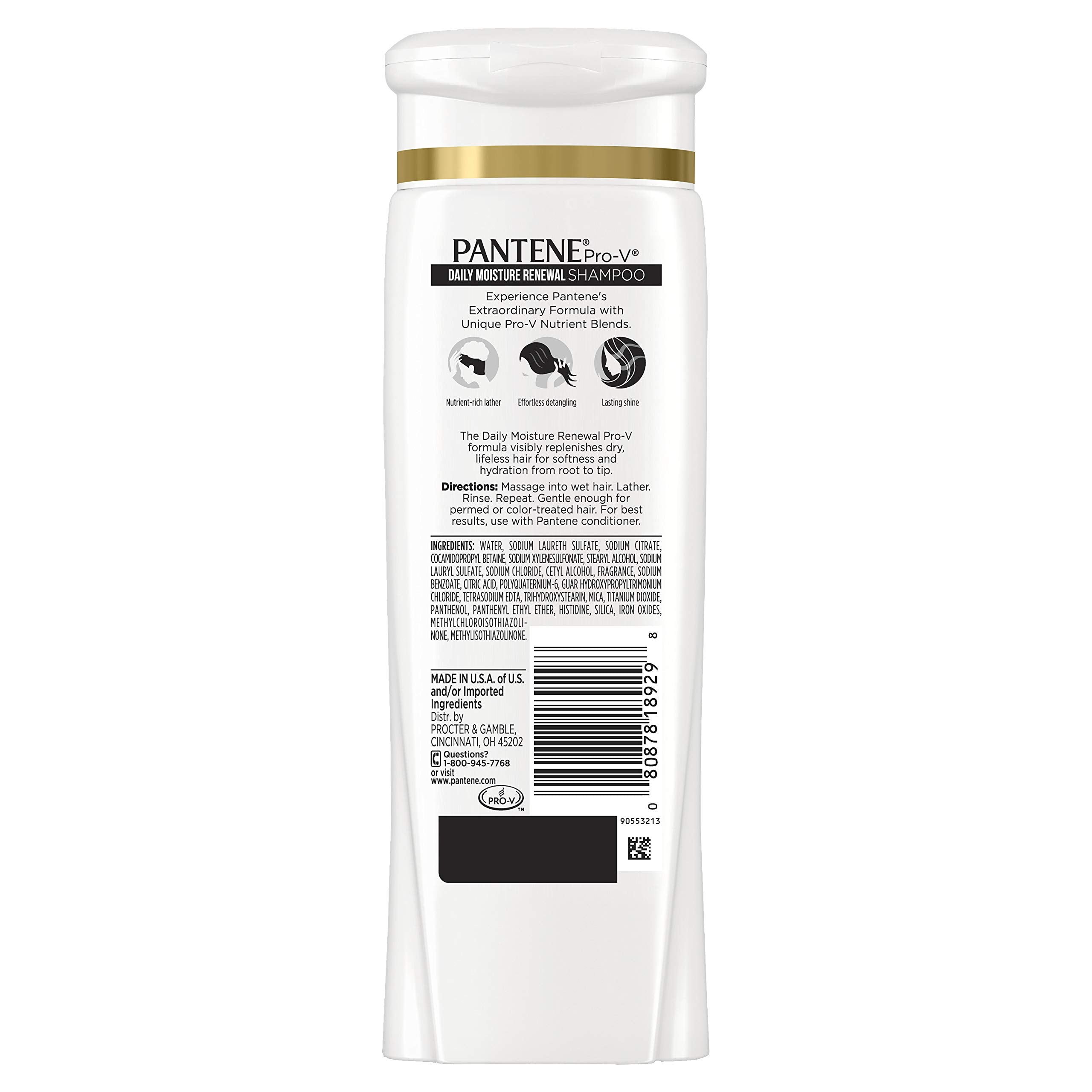 Pantene Daily Moisture Renewal Duo set, 12.6 Oz Shampoo and 12 Oz Conditioner