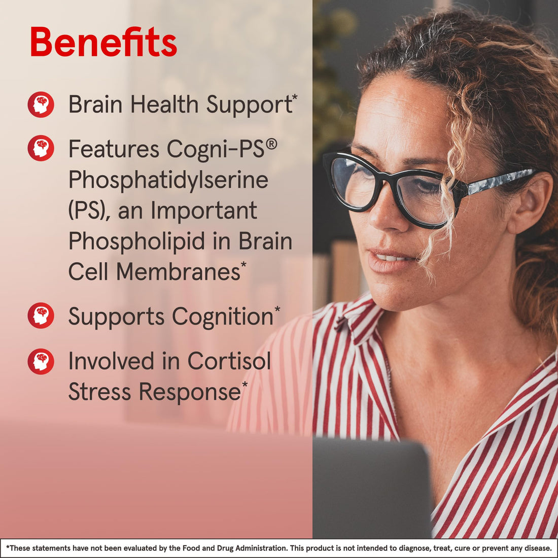 Jarrow Formulas PS100 Phosphatidylserine 100 mg, Dietary Supplement for Brain Health and Cognition Support, 30 Softgels, 10-30 Day Supply, Pack of 12