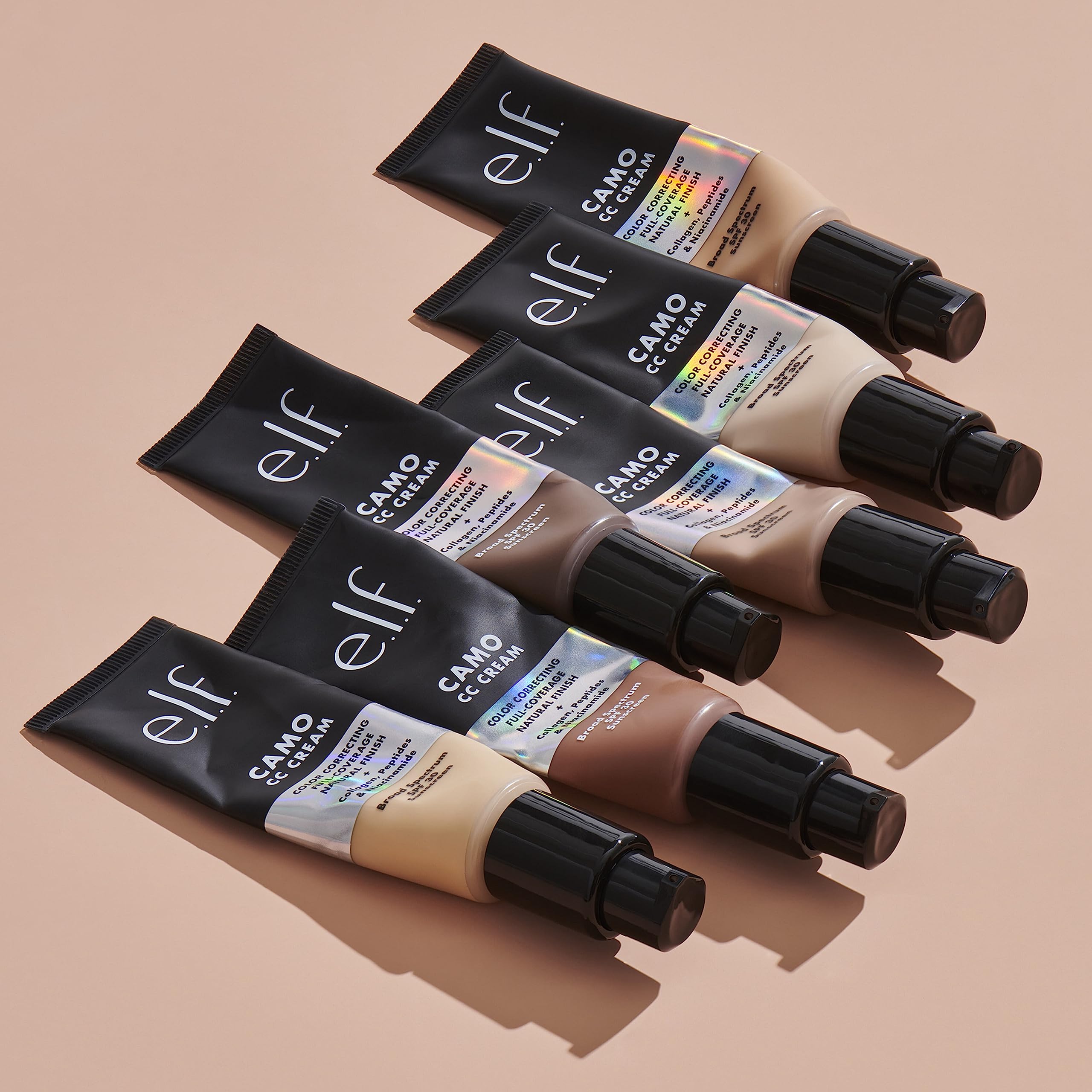 e.l.f. Camo CC Cream | Color Correcting Full Coverage Foundation with SPF 30 | Tan 415 C | 1.05 Oz (30g)