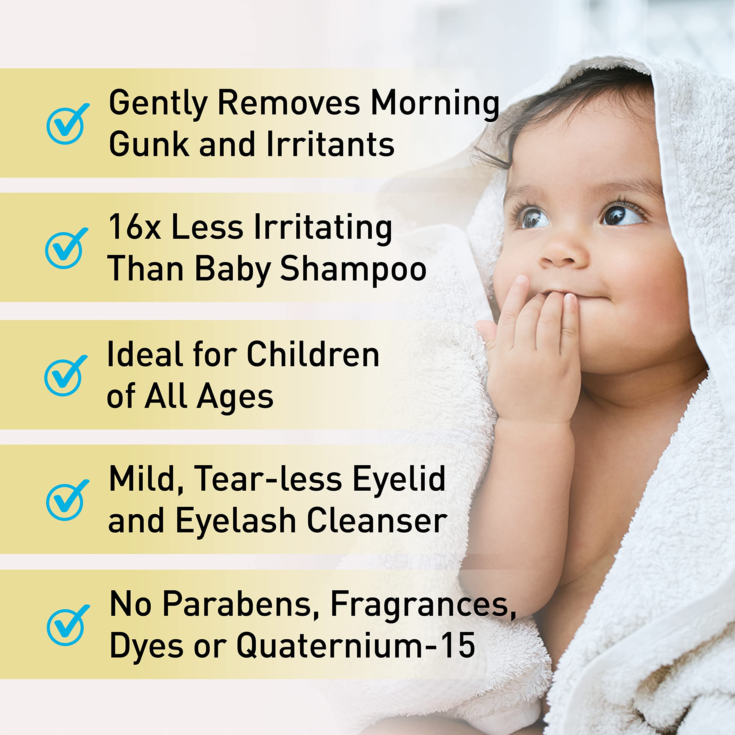 OCuSOFT Baby Eyelid and Eyelash Cleanser, Pre-Moistened Towelette, 20 Count