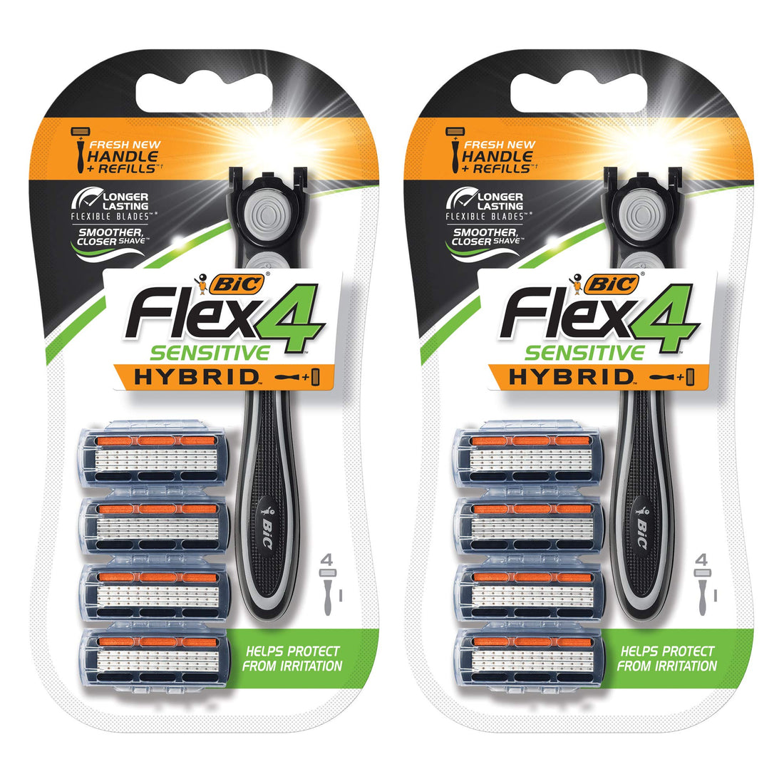 BIC Flex 4 Hybrid Razor, 8 Count