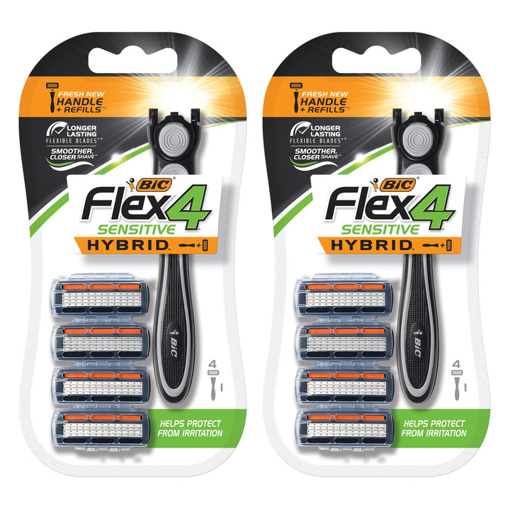 BIC Flex 4 Hybrid Razor, 8 Count