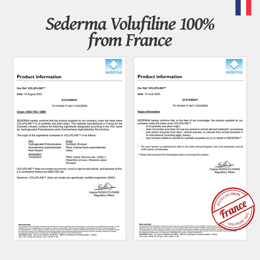 [Volufiline 12.5ml] 100% Pure Volufiline from SEDERMA (France) | DIY Skincare - Face Serum | Cosmetic Grade | For Face & Body Improved Fine Lines & Skin Elasticity