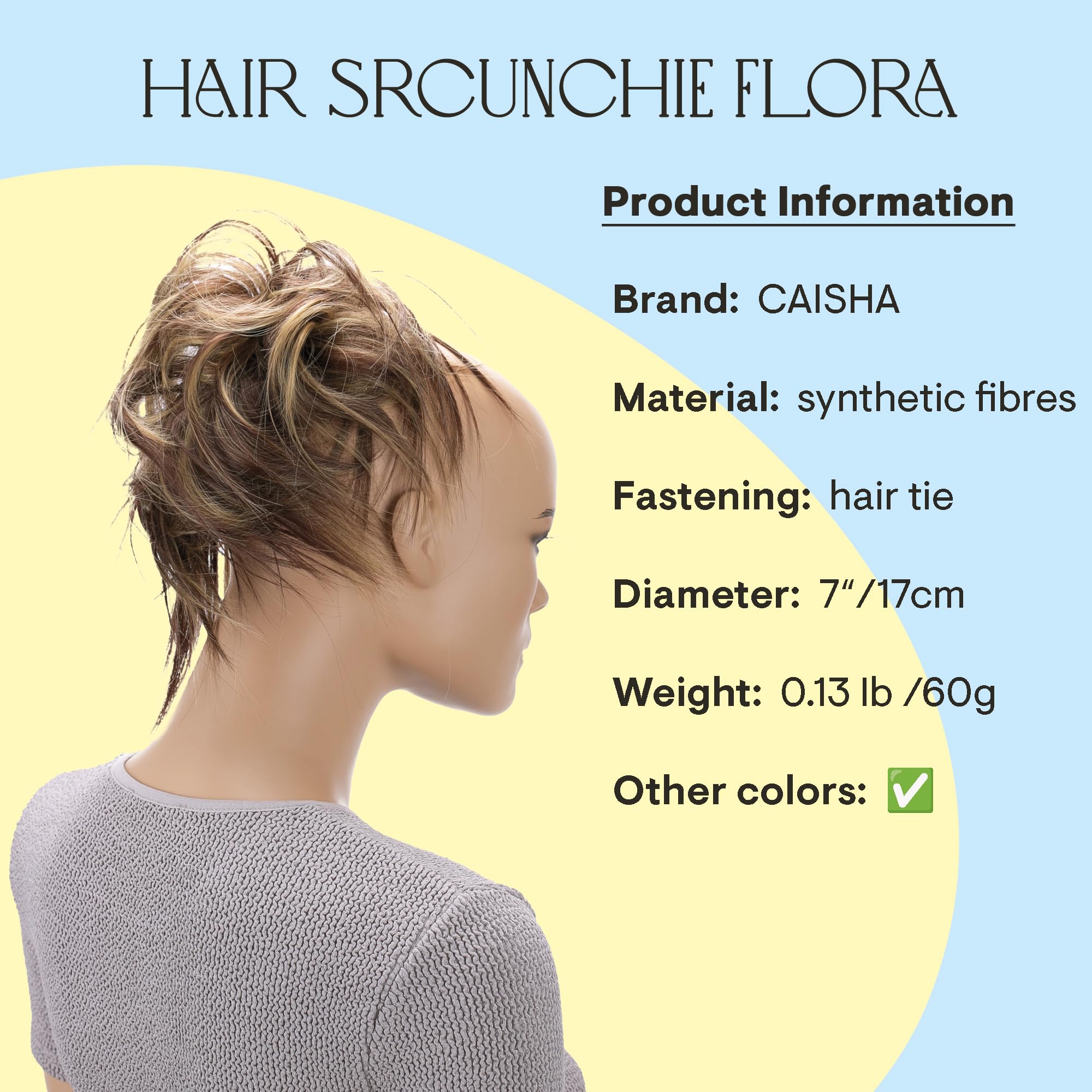 Reddish Brown Blonde Mix #33H27 G19F: Prettyshop Hairpiece Hair Rubber Scrunchie Scrunchy Updos Voluminous Wavy Messy Bun Reddish Brown Blonde Mix #33H27 G19F